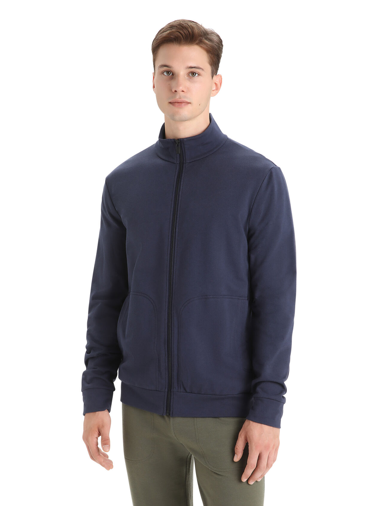Mens Merino Blend Central Long Sleeve Zip Sweatshirt A clean, classic and comfortable everyday sweatshirt that blends natural merino wool with organically grown cotton, the Central Classic Long Sleeve Zip is durable, breathable and incredibly versatile.