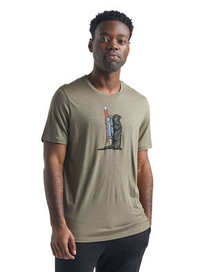 Tech Lite T-shirt Otter Paddle met korte mouwen en ronde hals van merinowol