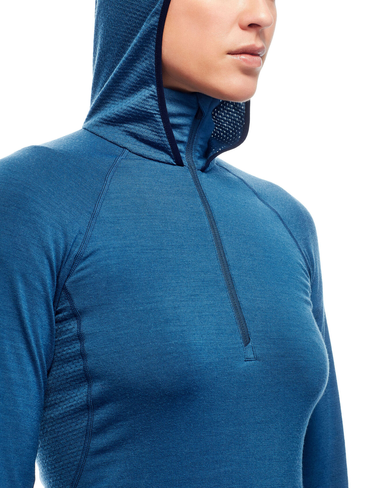 Women S Merino Fluid Zone Long Sleeve Half Zip Hood Icebreaker Icebreaker bodyfit 260 women's jumper 100% pure merino zip size m. women s fluid zone long sleeve half zip hood