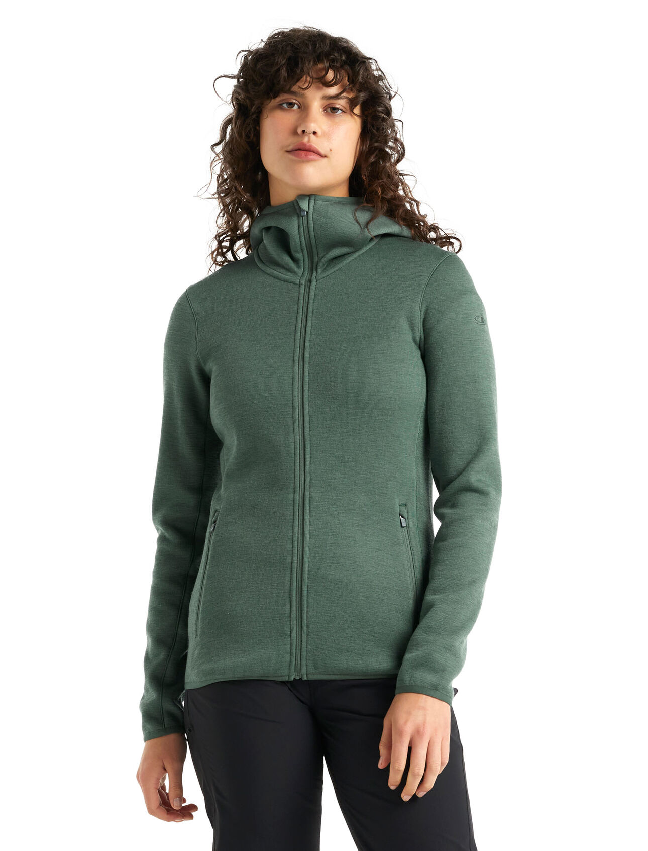 RealFLEECE® Maglia a maniche lunghe con zip e cappuccio Elemental