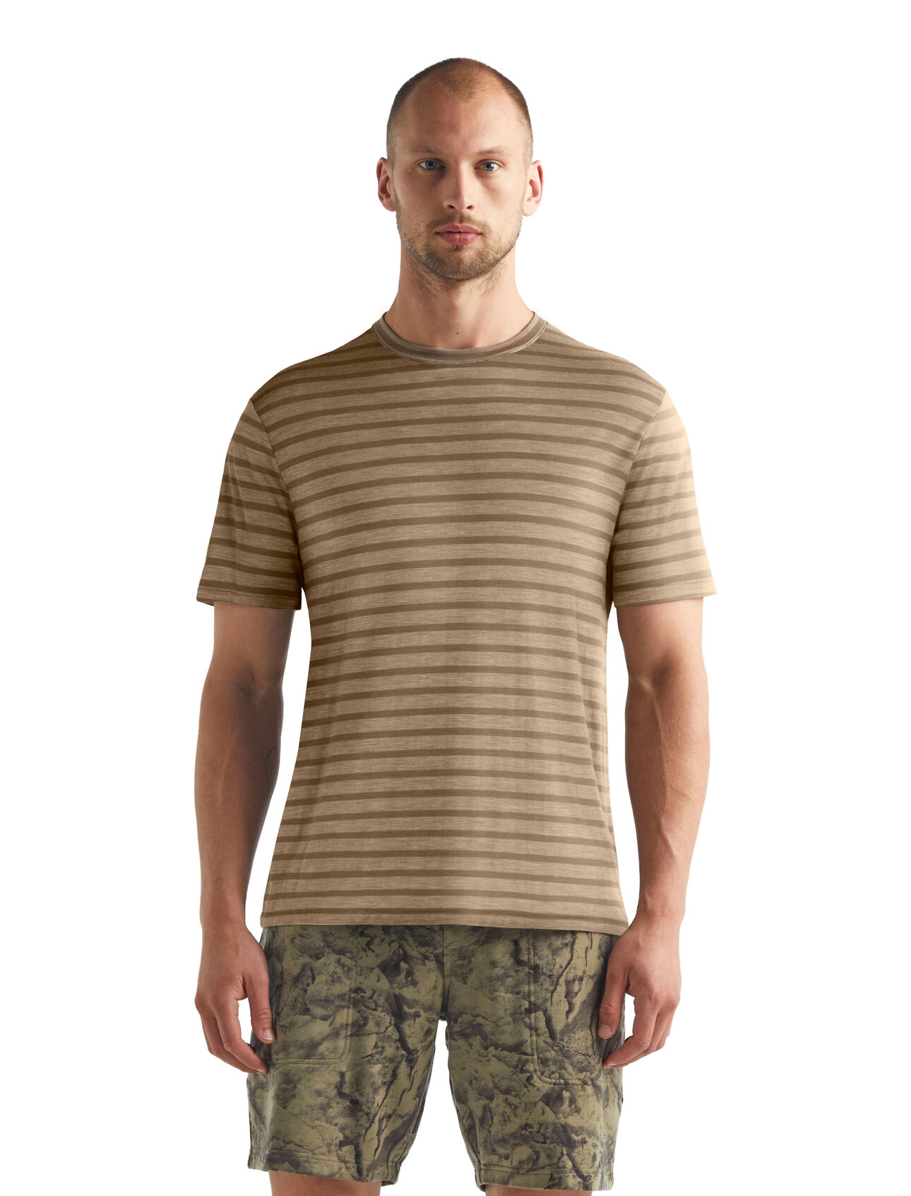 Cool-Lite™ Merino Utility Explore Short Sleeve Crewe Stripe T-Shirt