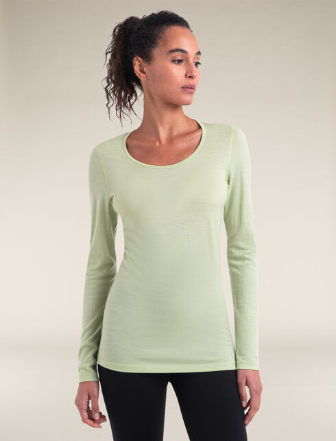 women's scoop neck long sleeve tee