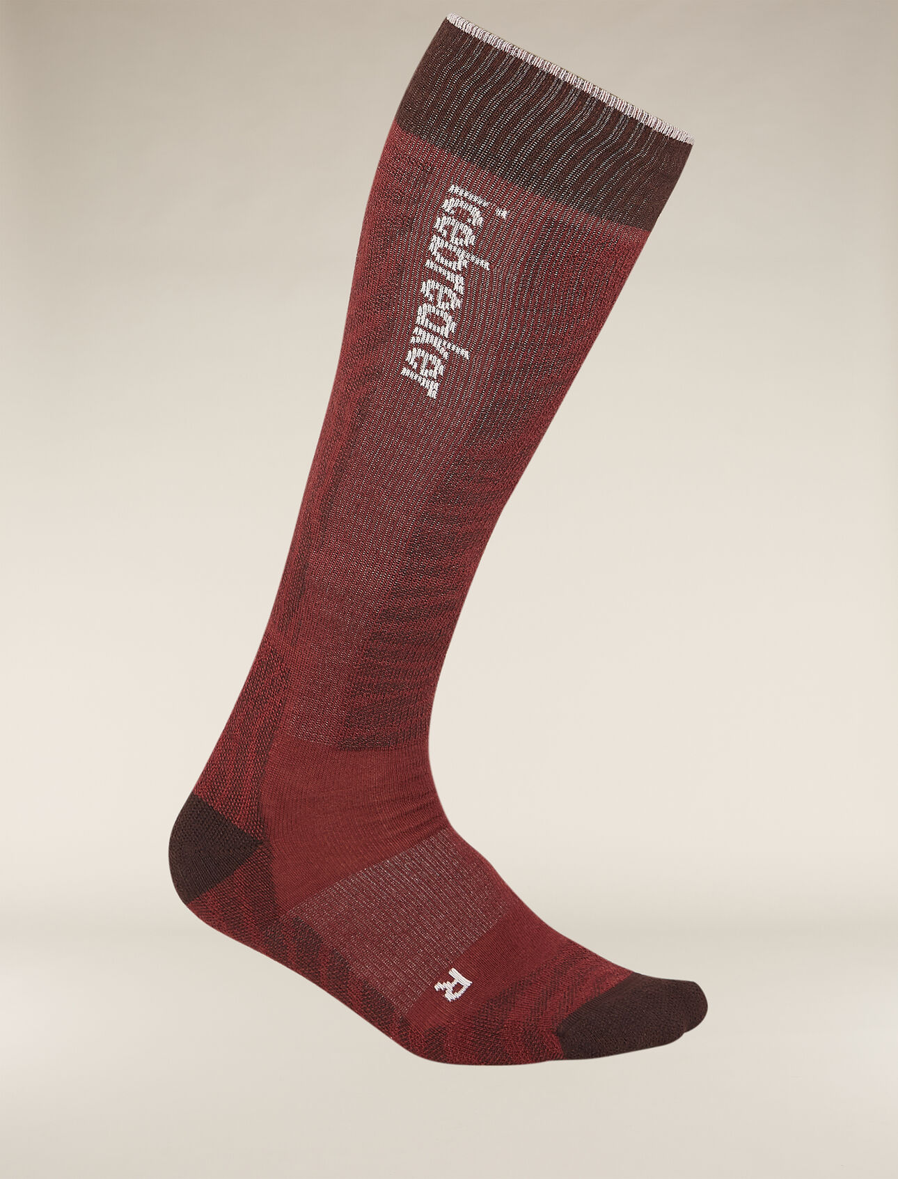 Mens Merino Ski+ Light Over The Calf Socks Mountain Contour Lightly cushioned ski socks for skiing the resort or the backcountry, the Merino Ski+ Light Over the Calf Mountain Contour socks are made with a durable, breathable merino wool blend. The all-over print draws inspiration from the intricate patterns of a mountain's elevation lines.