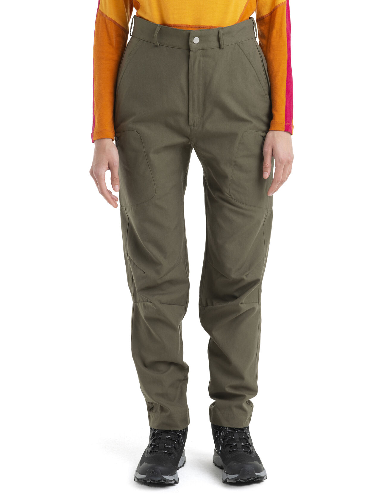 Womens Merino Hike Trousers A durable and dependable mountain pant made from a unique blend of merino wool and organically grown cotton, the Hike Pants are perfect for mountain adventures of all kinds.