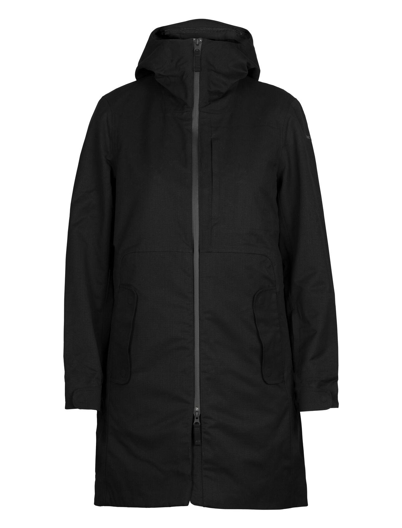 Womens icebreaker City Label Shell+™ Merino 4-in-1 Parka Jacket An incredibly versatile parka that can be worn four different ways to adapt to whatever weather conditions you encounter, the ICL Shell+™ 4-in-1 Parka combines a weather-resistant woven merino shell with an insulating reversible vest.