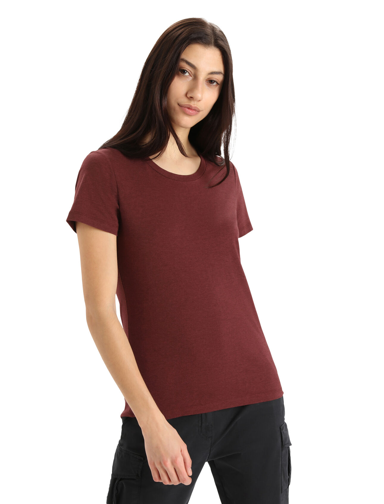 Womens Merino Central Classic Short Sleeve T-Shirt A versatile, everyday tee that goes anywhere in comfort, the Central Classic Short Sleeve Tee features a sustainable blend of natural merino wool and soft organic cotton.