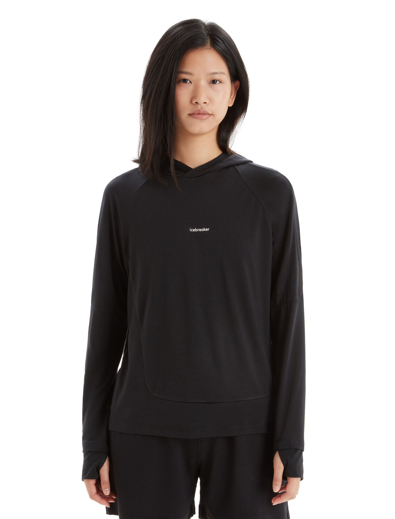 Womens 125 Cool-Lite™ Merino Blend Sphere Long Sleeve Hoodie A lightweight and breathable performance hoodie designed for aerobic days outside, the Cool-Lite™ Long Sleeve Hoodie features our moisture-wicking Cool-Lite™ merino jersey fabric.