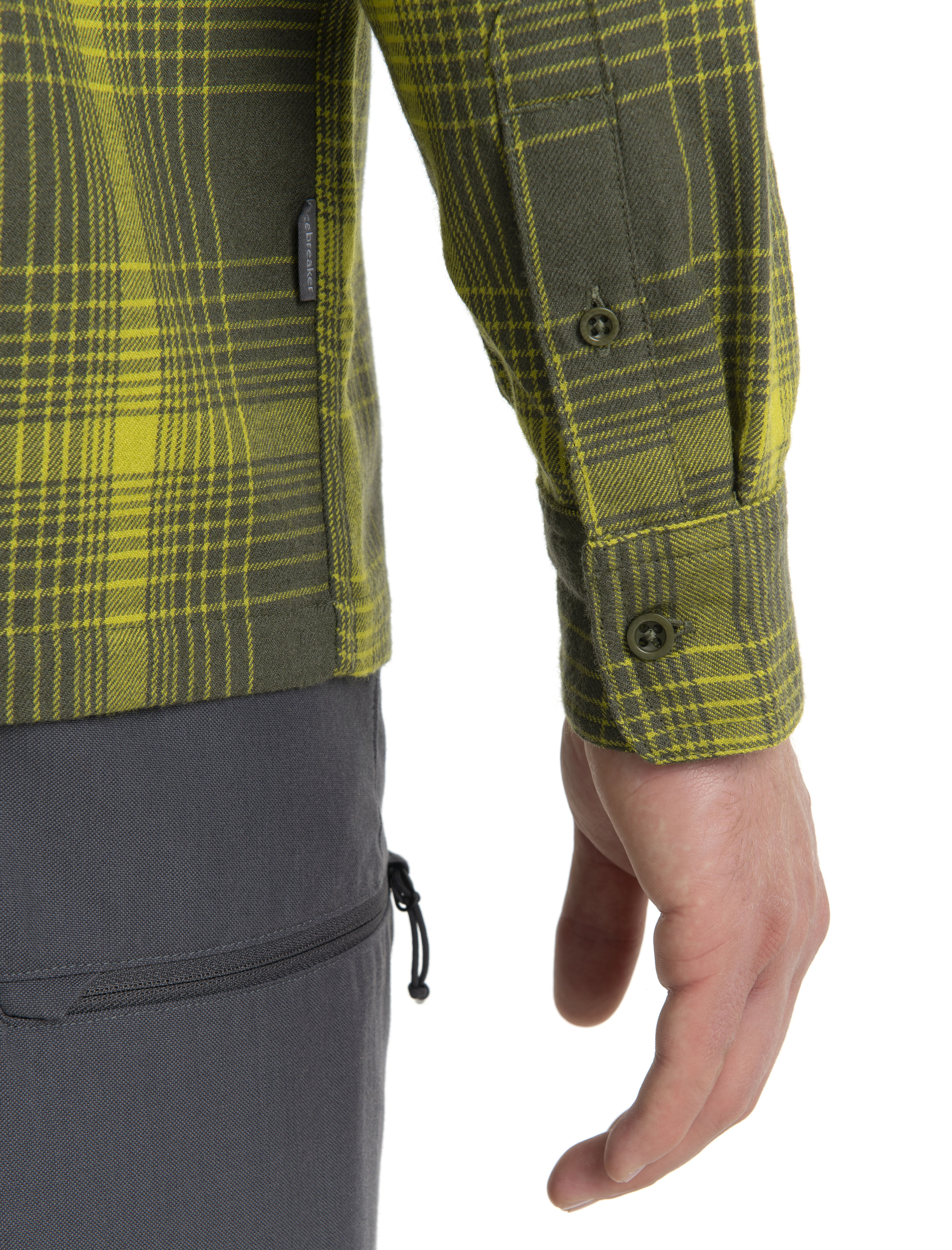 Camicia a quadri in flanella di lana merino a maniche lunghe Plaid Dawnder Icebreaker EU