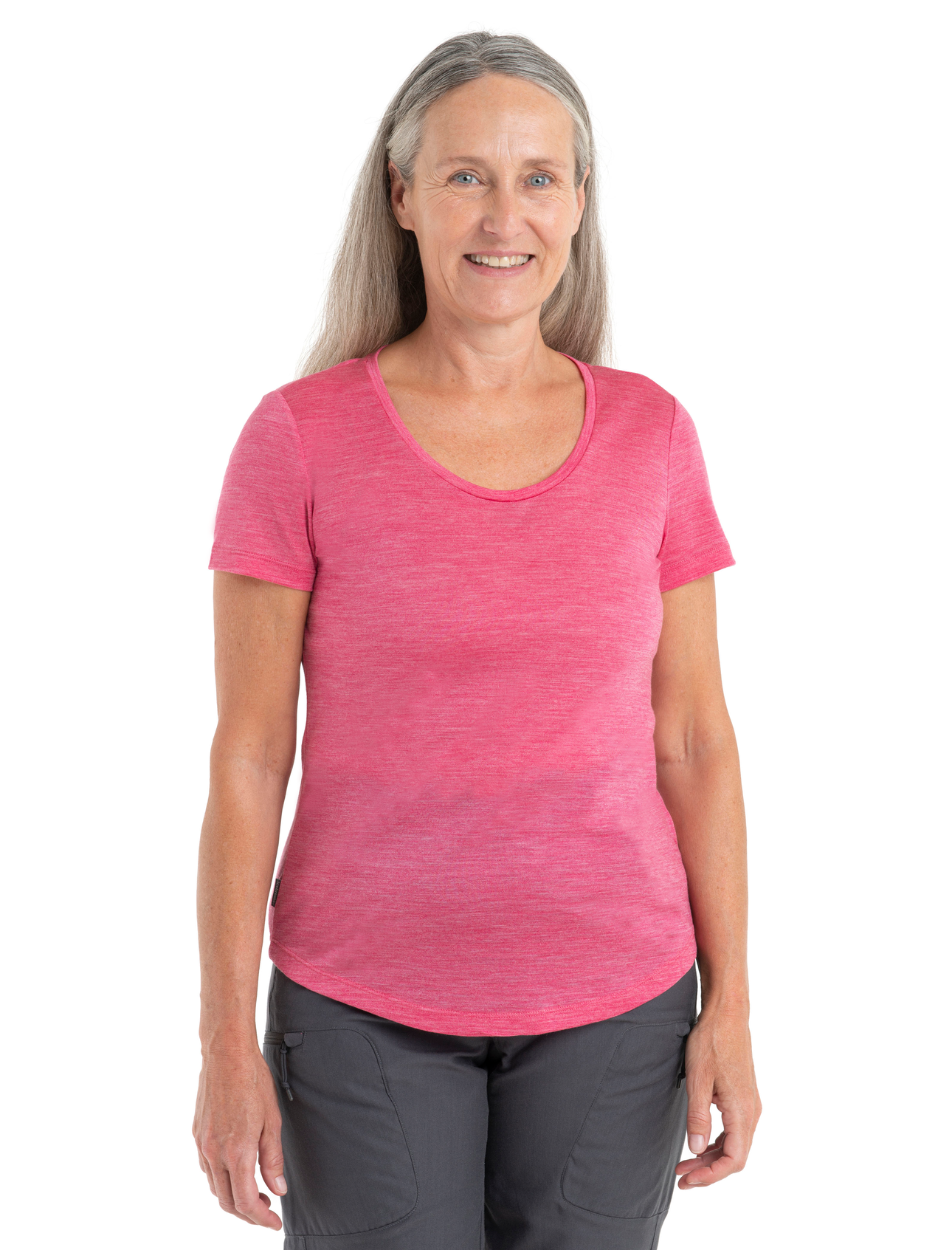 Womens Merino Sphere II Short Sleeve Scoop T-Shirt A soft merino-blend tee made with our lightweight Cool-Lite™ jersey fabric, the Sphere II Short Sleeve Scoop Tee provides natural breathability, odor resistance and comfort.