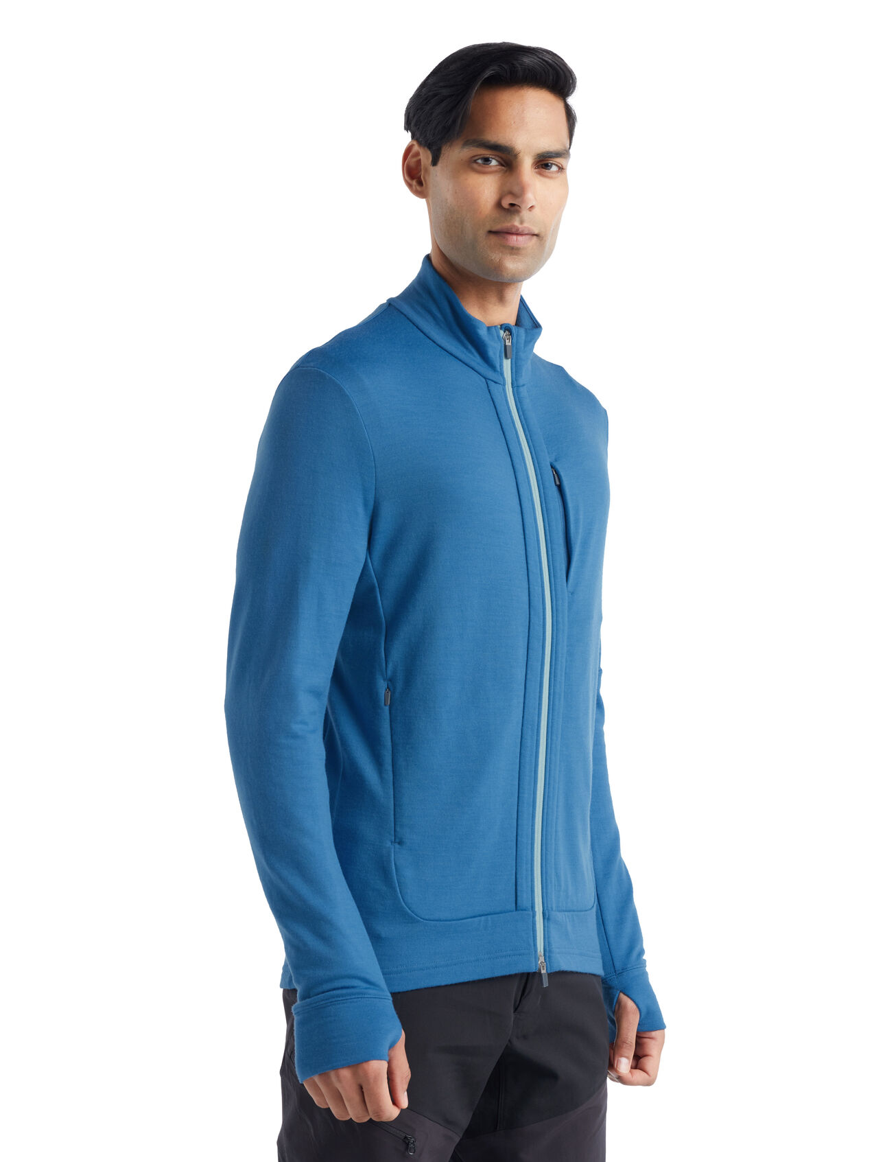 Mens Merino Quantum III Long Sleeve Zip Jacket A 100% merino wool mid layer ideal for technical mountain adventures, the Quantum III Long Sleeve Zip helps regulate your body temperature when you're on the move.