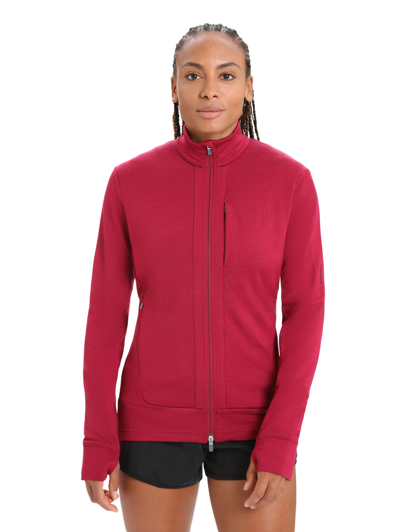 Womens Merino Quantum III Long Sleeve Zip Jacket A 100% merino wool mid layer ideal for technical mountain adventures, the Quantum III Long Sleeve Zip helps regulate your body temperature when you're on the move.