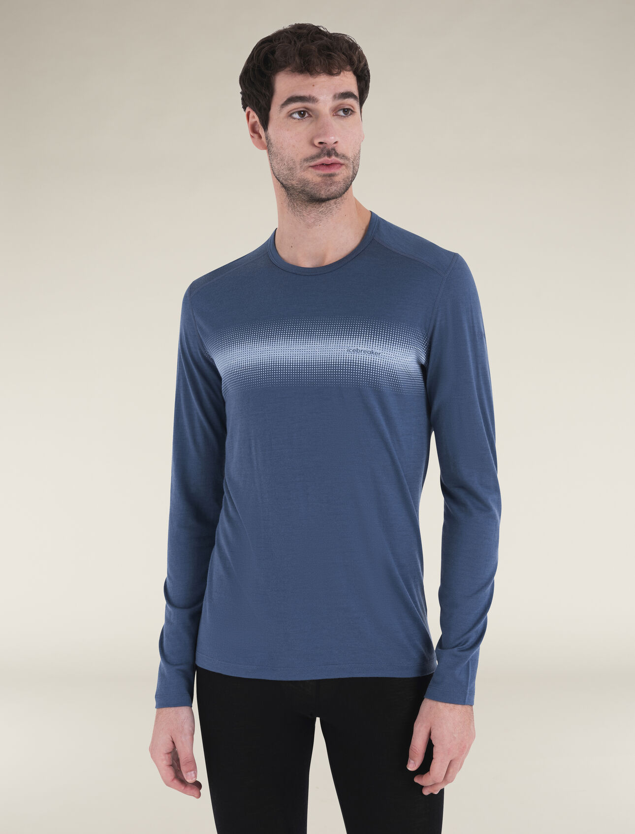Men's Merino 200 Oasis Long Sleeve Crewe Thermal Top Horizon Light