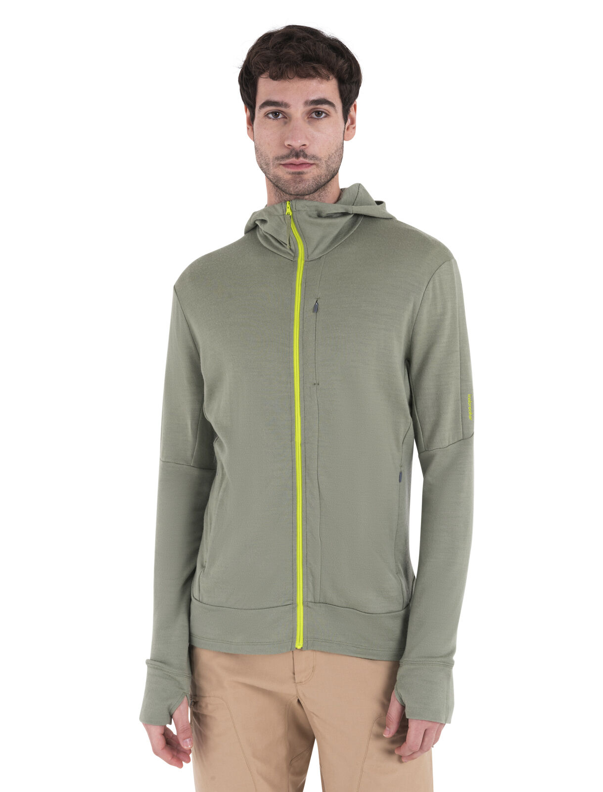 Icebreaker men's quantum long sleeve zip hood shop