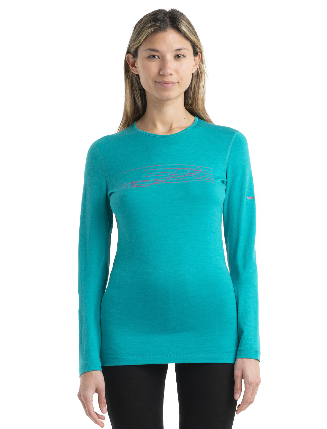Womens Merino Central Classic Long Sleeve  T-Shirt Icebreaker Central to your wardrobe and as classic as they come, the Central Classic Long Sleeve Tee Icebreaker is a go-to tee featuring a soft jersey blend of merino wool and organic cotton. 