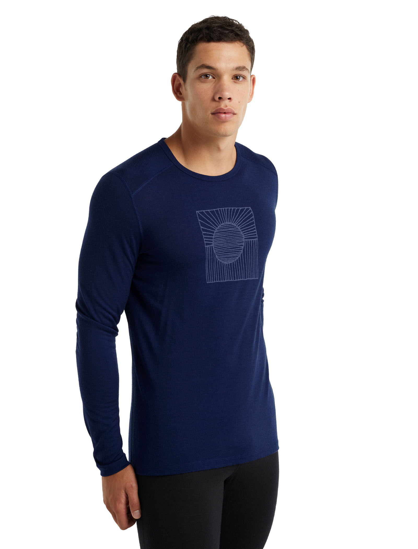 Merino 200 Oasis Long Sleeve Crewe Thermal Top Solar Icebreaker US