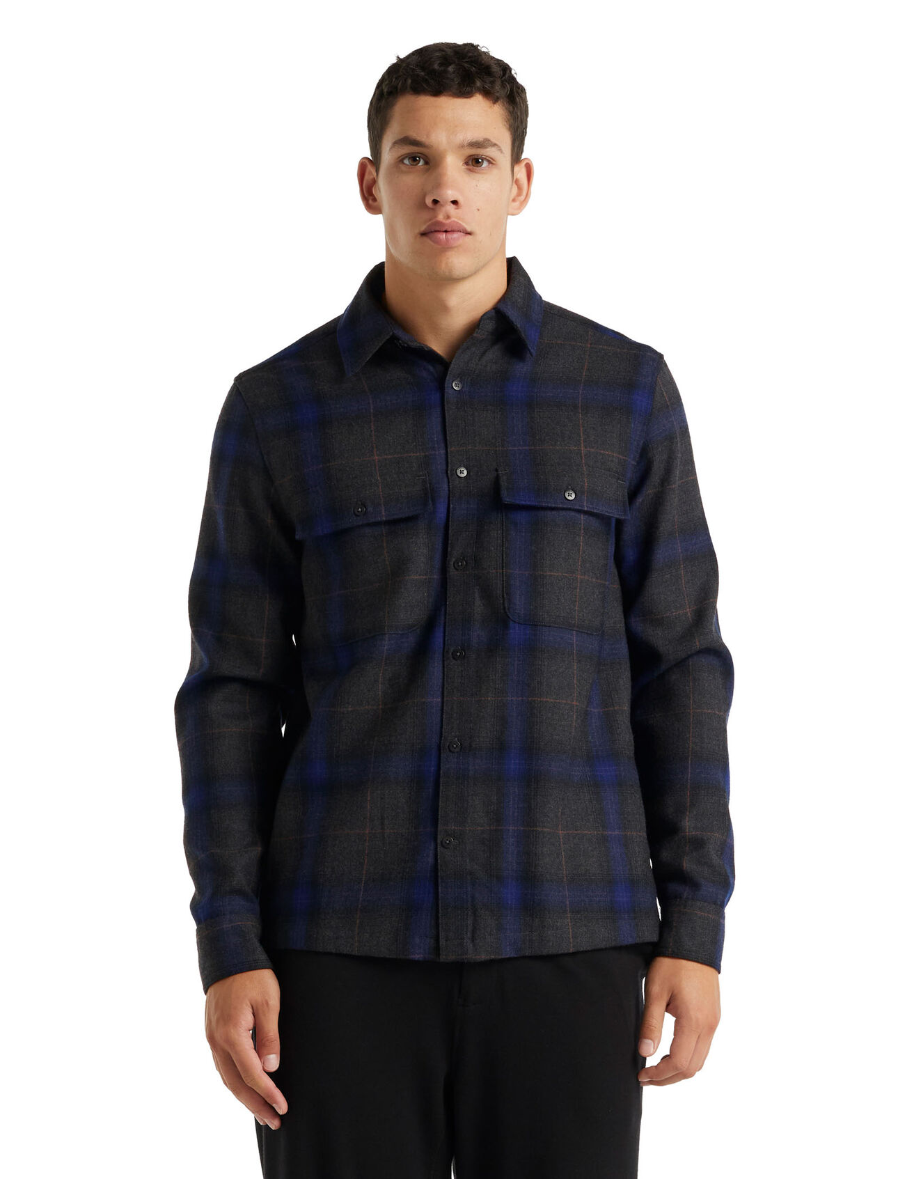 Merino Dawnder Long Sleeve Flannel Shirt Plaid