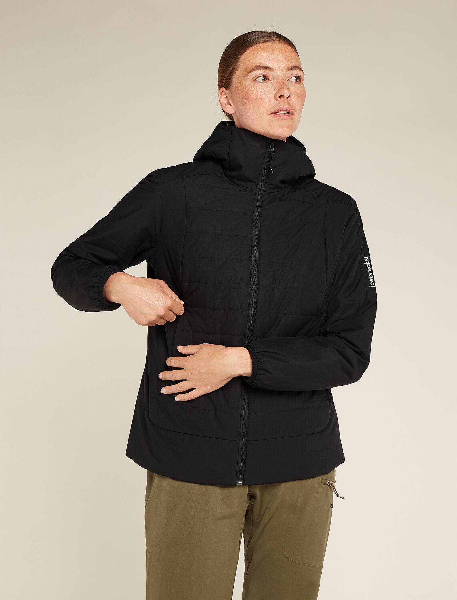 Icebreaker wander hooded jacket top