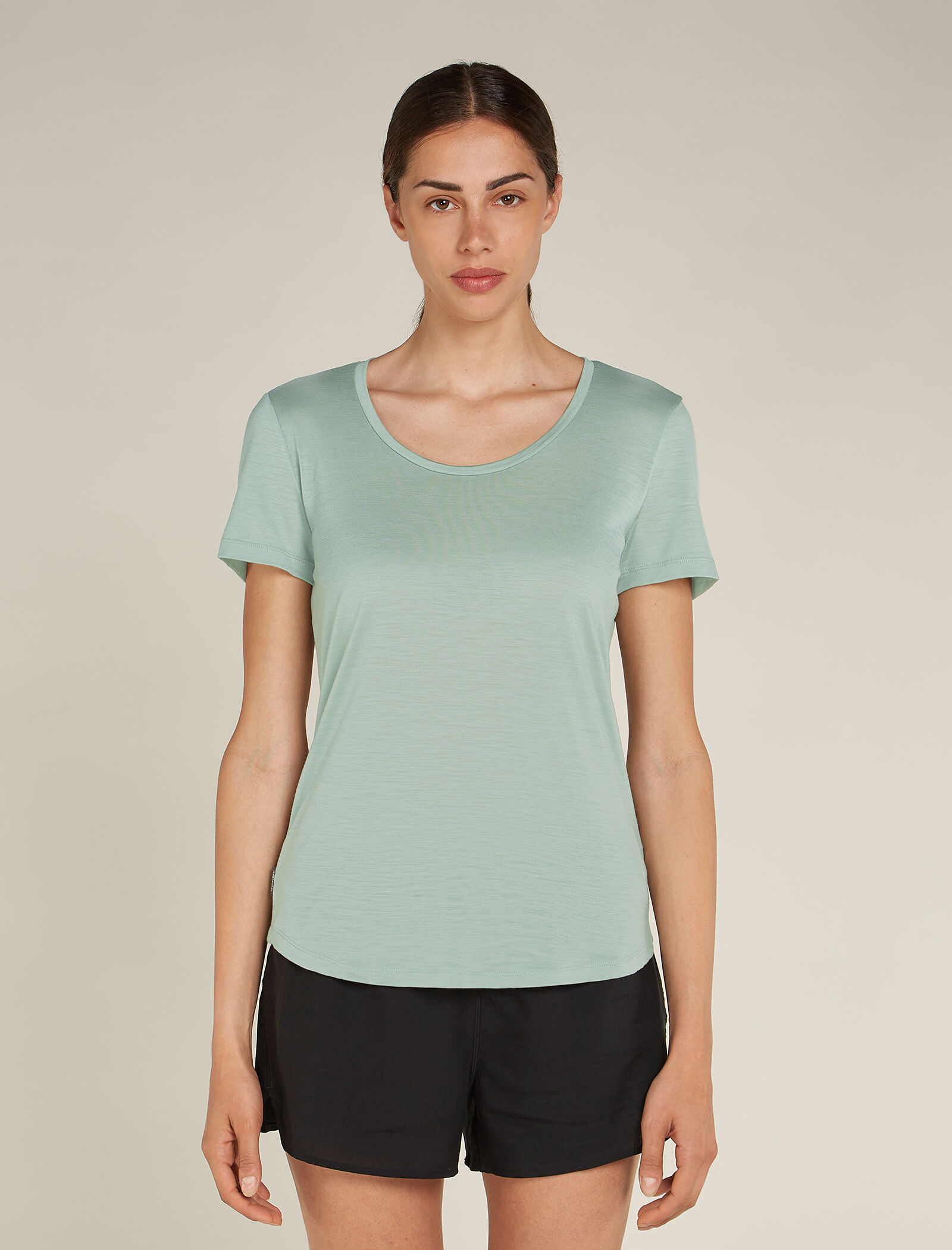 Dames 125 Cool Lite Sphere T shirt met lage ronde hals van merinowolmix