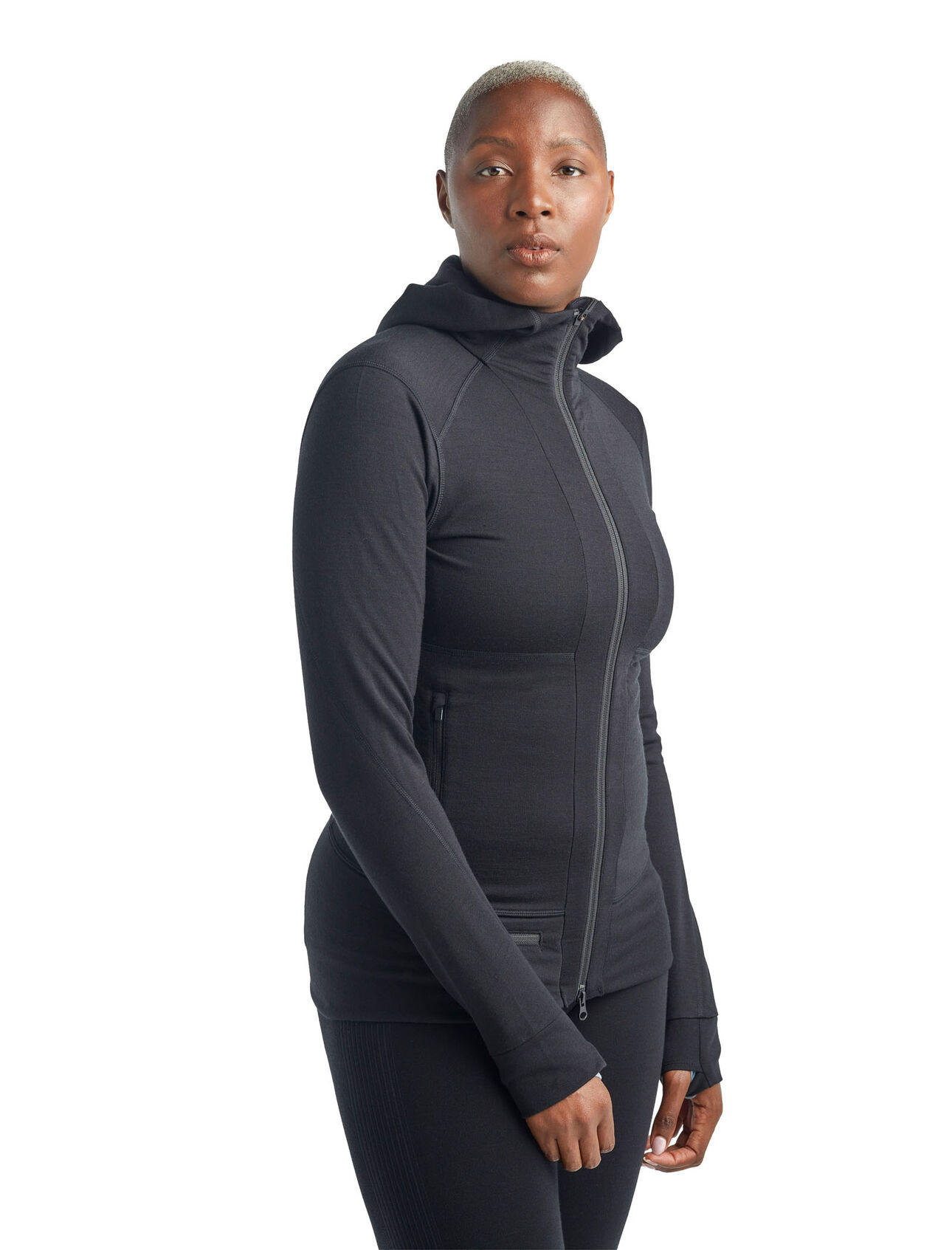 Merino Quantum II Long Sleeve Zip Hood Jacket | icebreaker