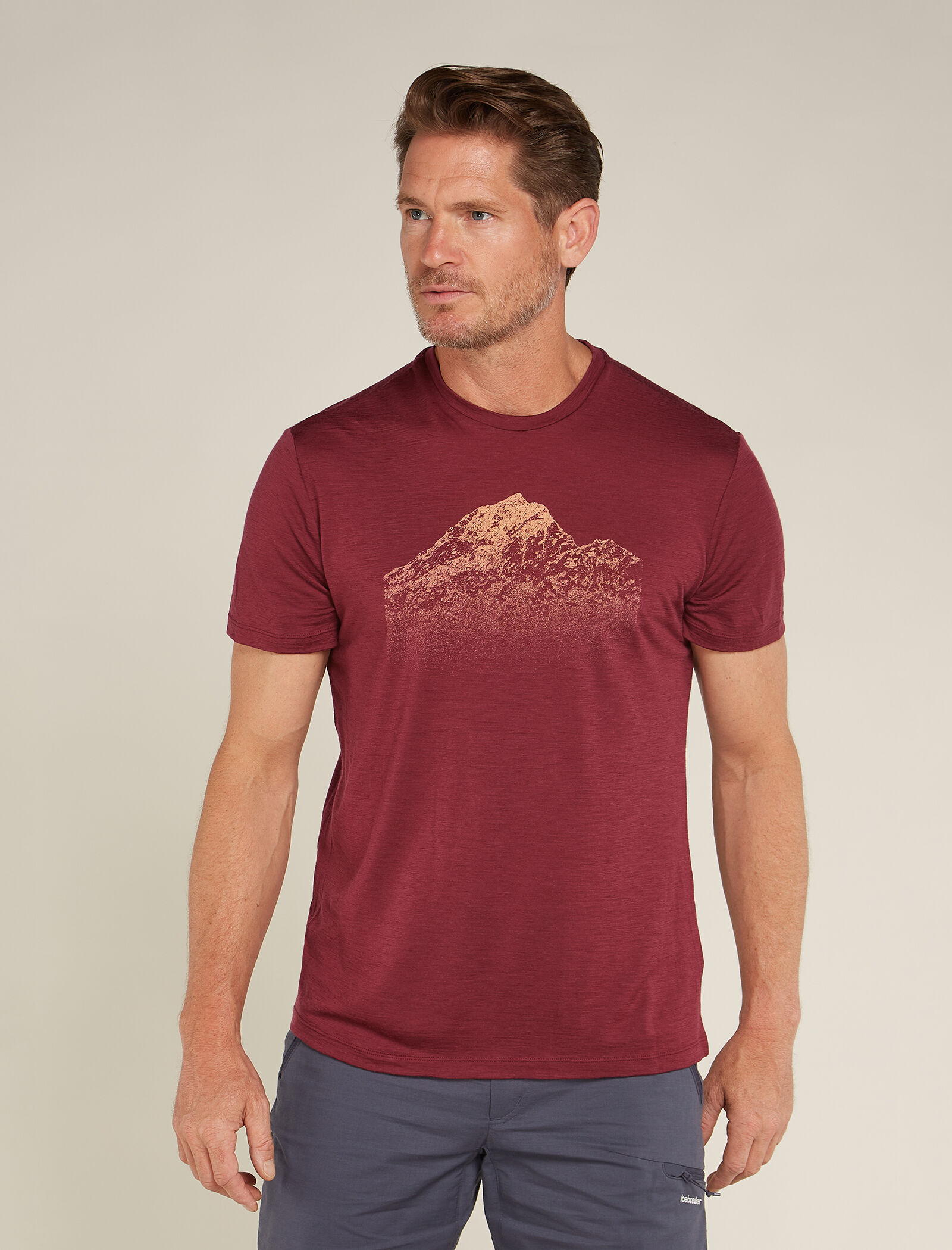 【極美品】ICEBREAKER MERINO 150g/m² ウール Tシャツ 別注 U Merino 150 Vintage Dye SS Tee | icebreaker(アイス