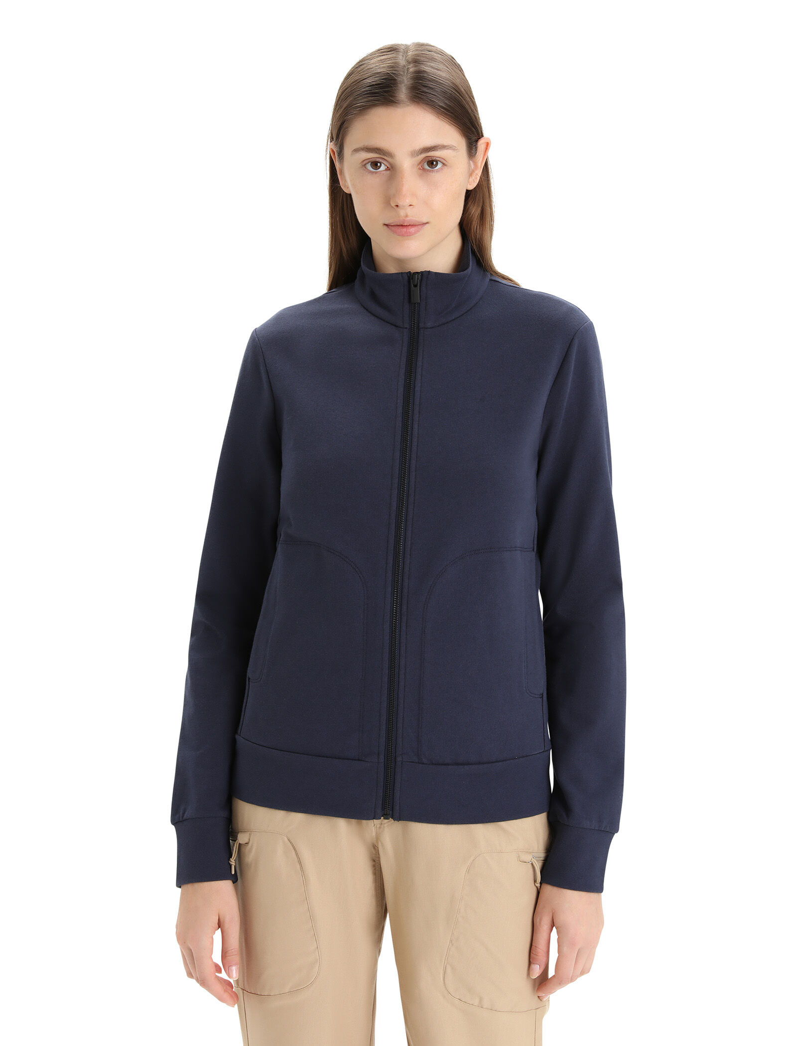 Merino Blend Central Classic Long Sleeve Zip Sweatshirt Icebreaker CA