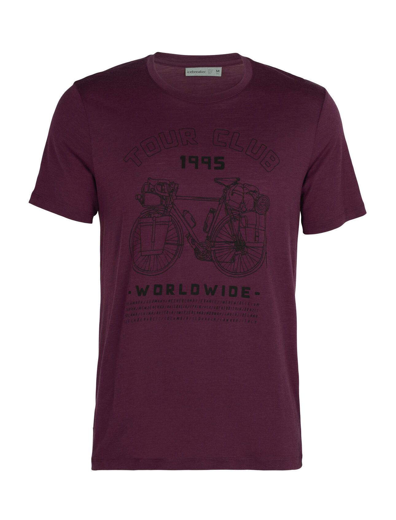 T-shirt in lana merino Tech Lite Short Sleeve Crewe Tour Club 1995
