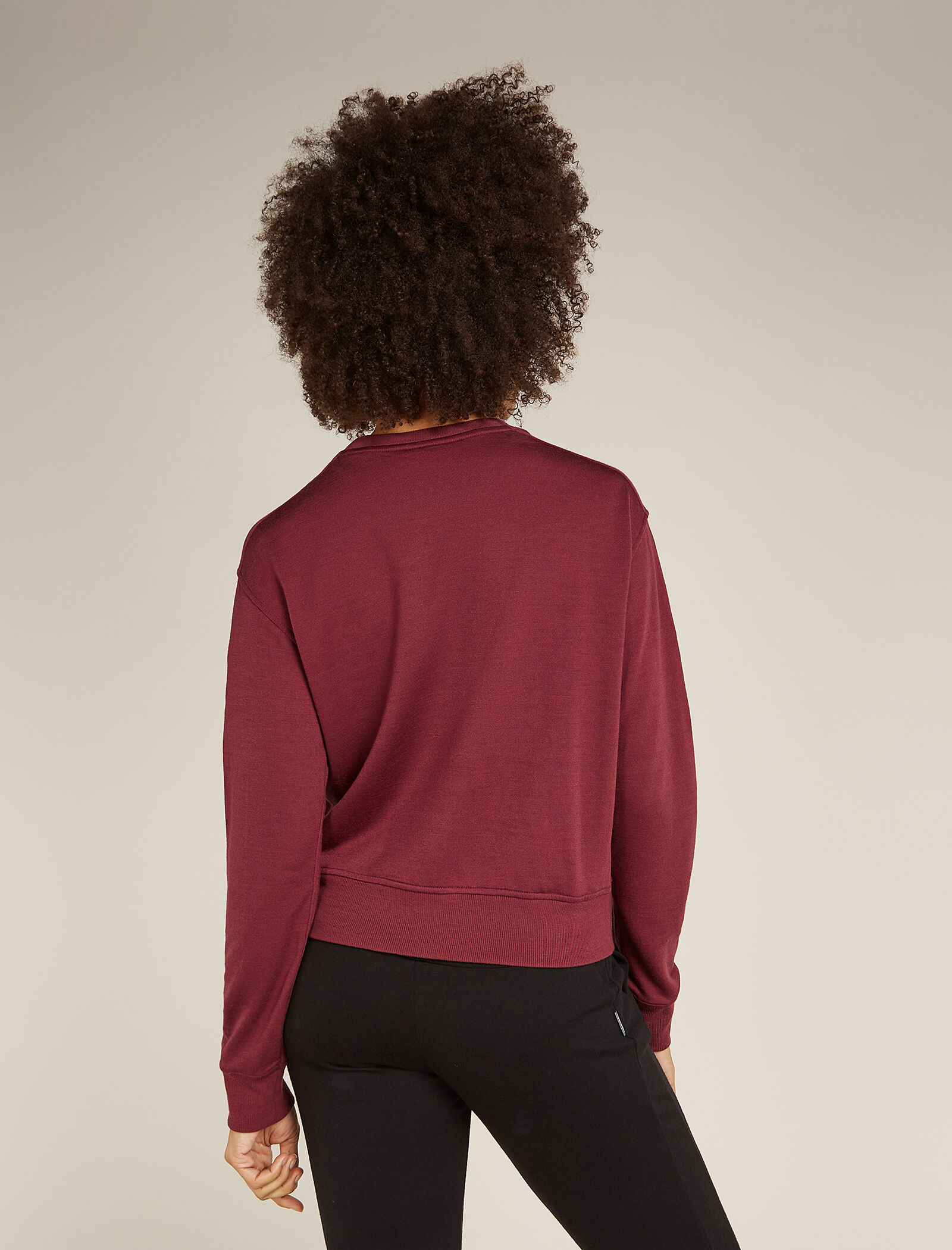 Felpa in misto di lana merino a maniche lunghe Crush II Donna