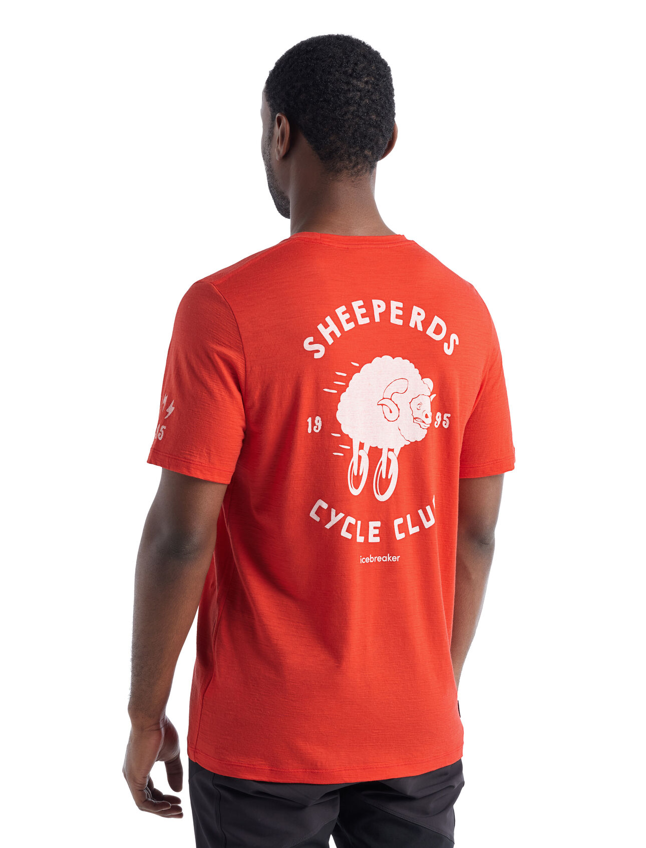 Mens Merino Tech Lite II Short Sleeve T-Shirt Sheeperds Cycle Club Our versatile Tech Tee that provides comfort, breathability and odor-resistance for any adventure you can think of, the Tech Lite II Short Sleeve Tee Sheeperds Cycle Club features 100% merino for all-natural performance. The original artwork features a whimsical illustration of sheep on the move.