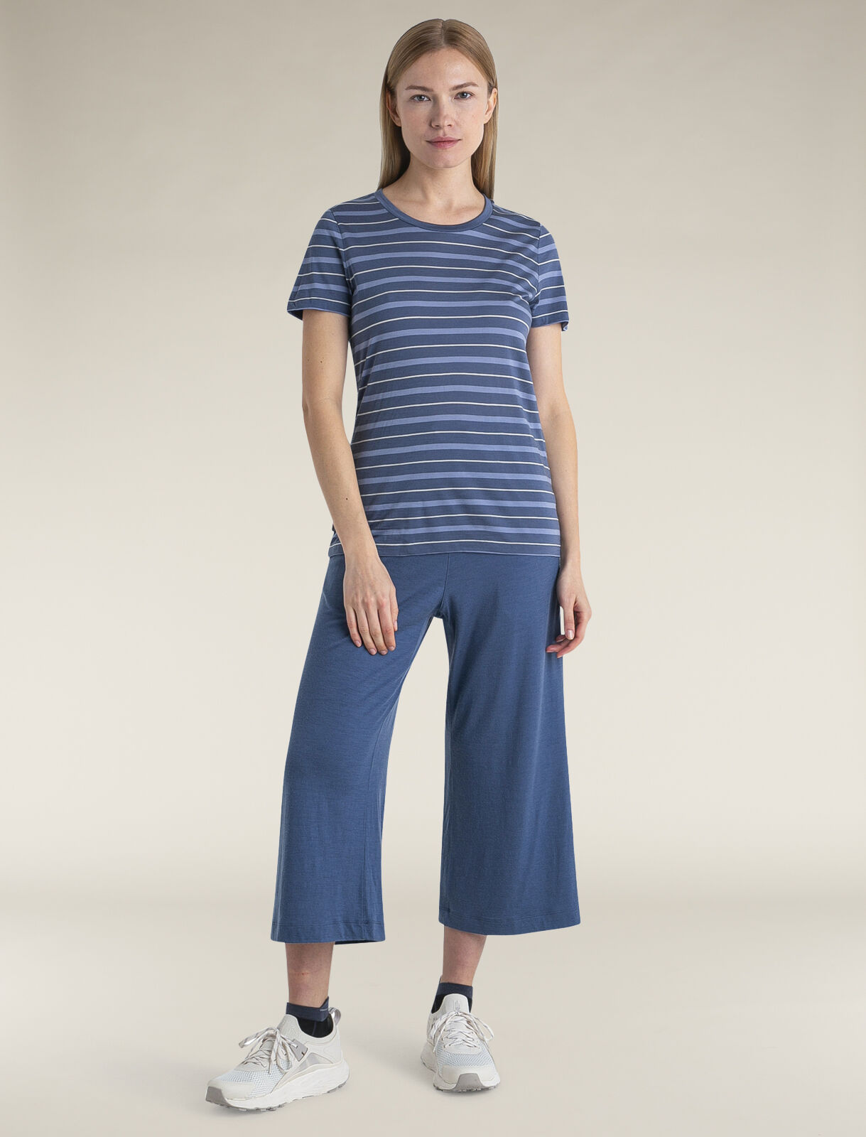 売れ筋商品|||アイスブレーカー カットソー トップス レディース Wave Stripe Short-Sleeve T-Shirt - Women's Ecru Heather/Tang/Lux/S Icebreaker Wave Stripe Short-Sleeve T-Shirt - Women's - Women