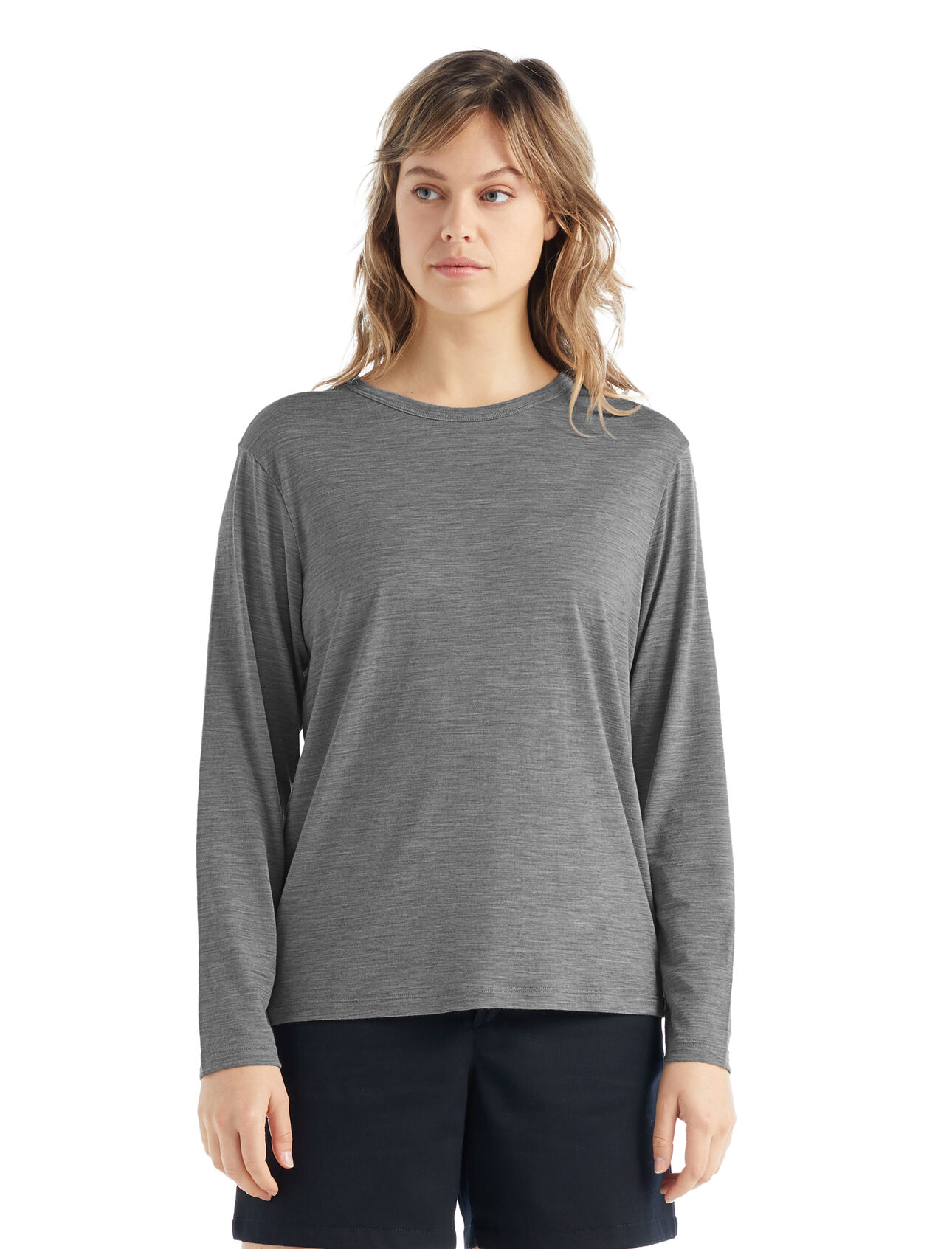 Womens Merino Granary Long Sleeve Tee A classic tee with a relaxed fit and soft, breathable, 100% merino wool fabric, the Granary Long Sleeve Tee is all about everyday comfort and style.