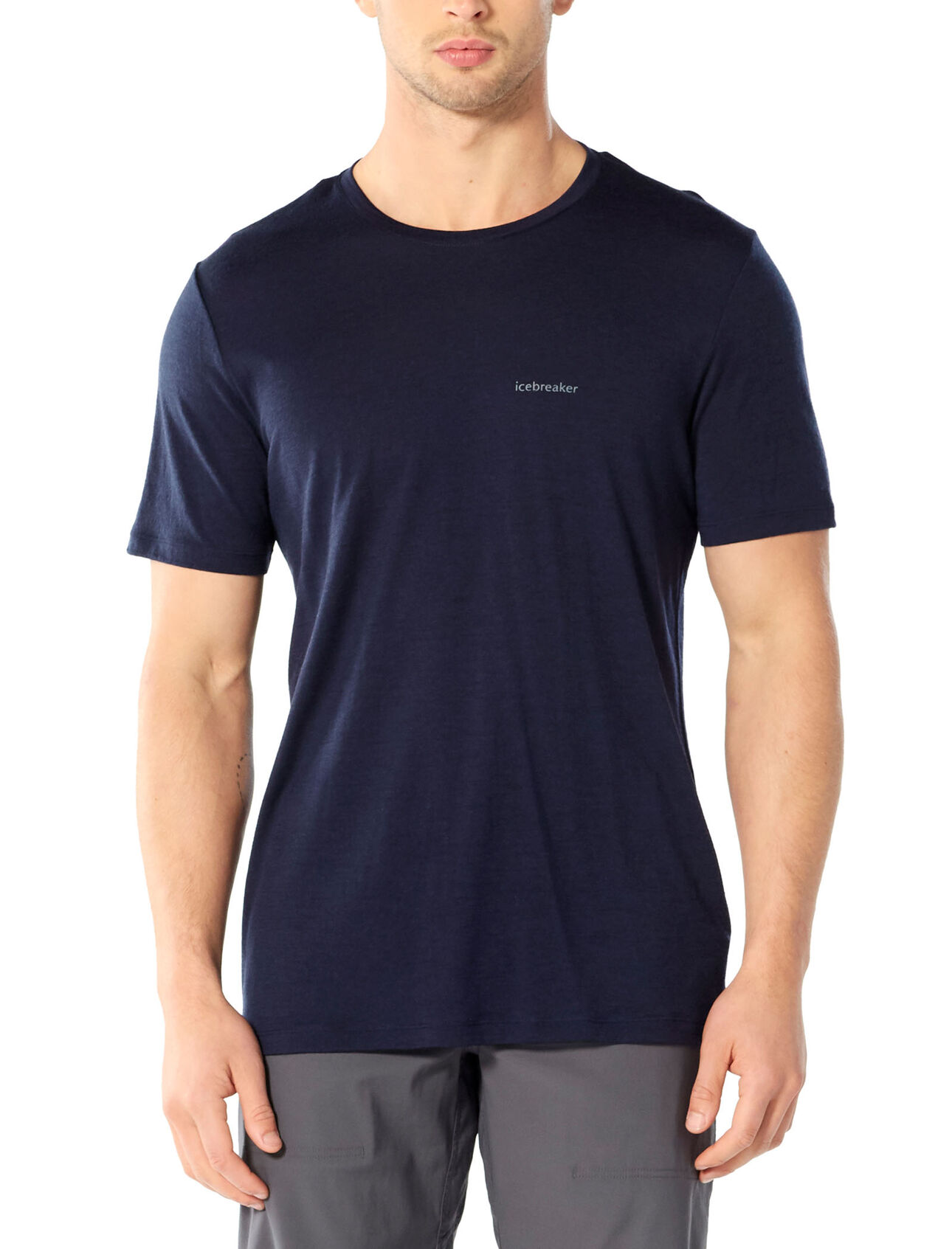 Tech Lite kortärmad t-shirt icebreaker Wordmark Nature Answers med rund halsringning