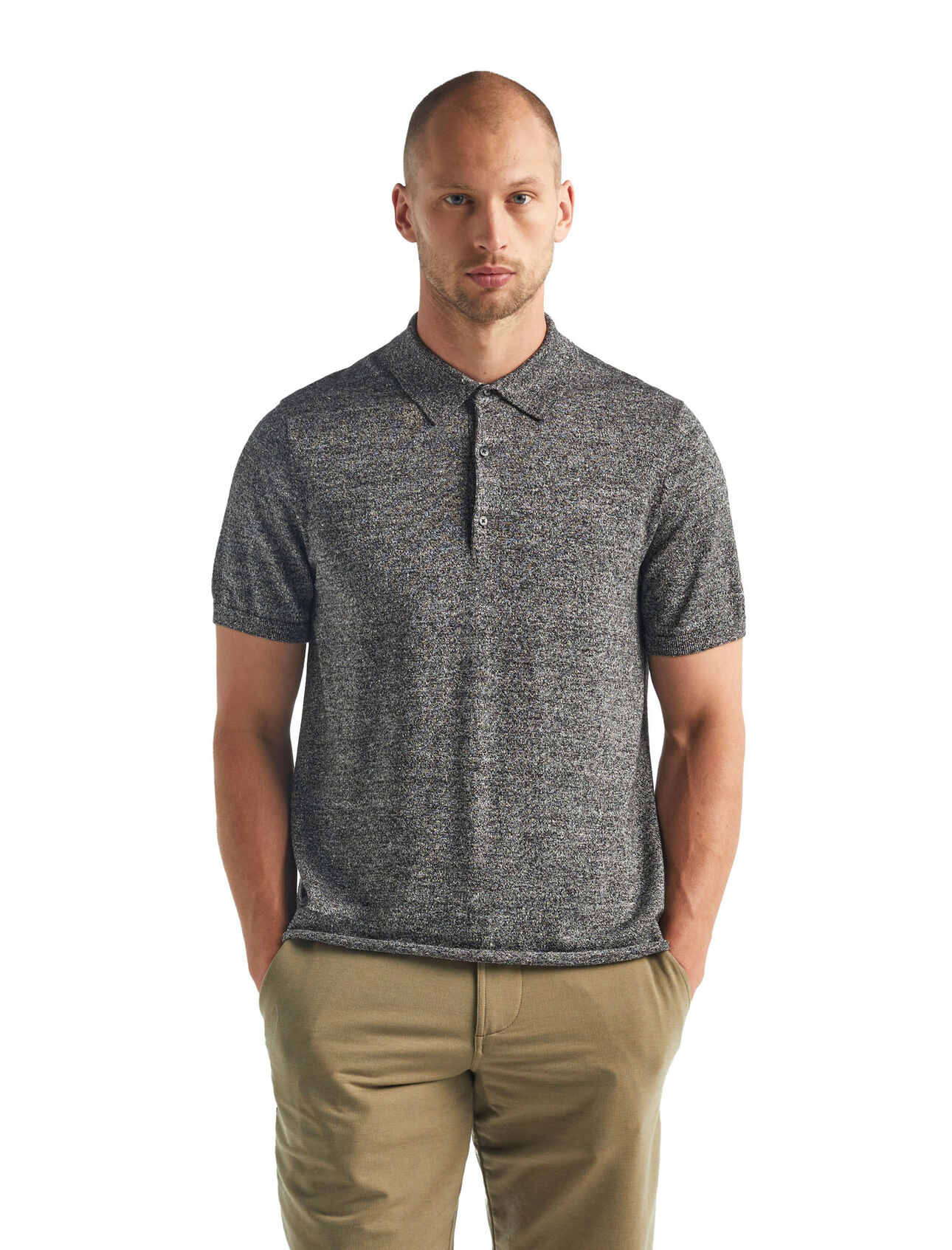 Merino Flaxen Short Sleeve Polo Shirt