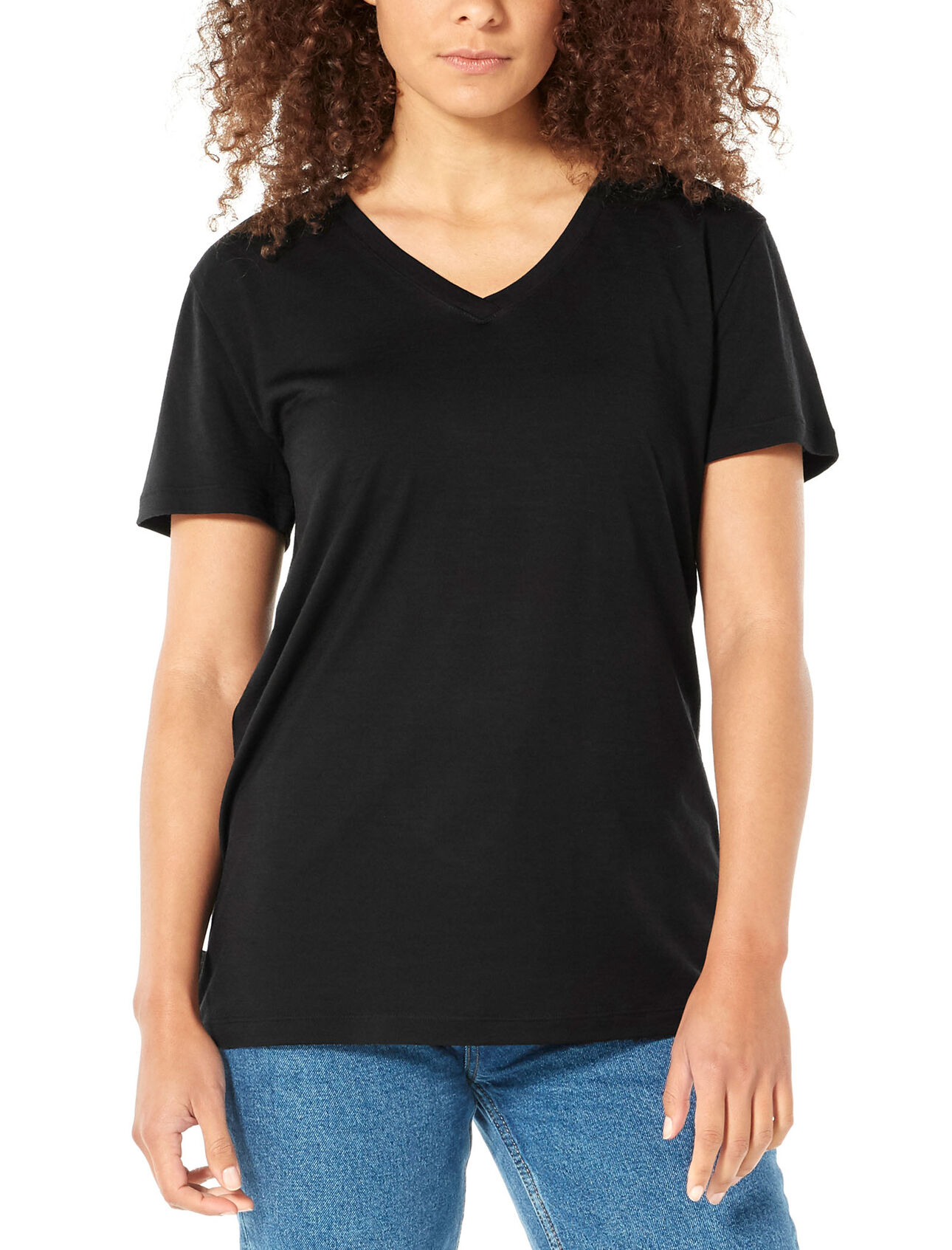 Merino Ravyn T-Shirt mit V-Ausschnitt