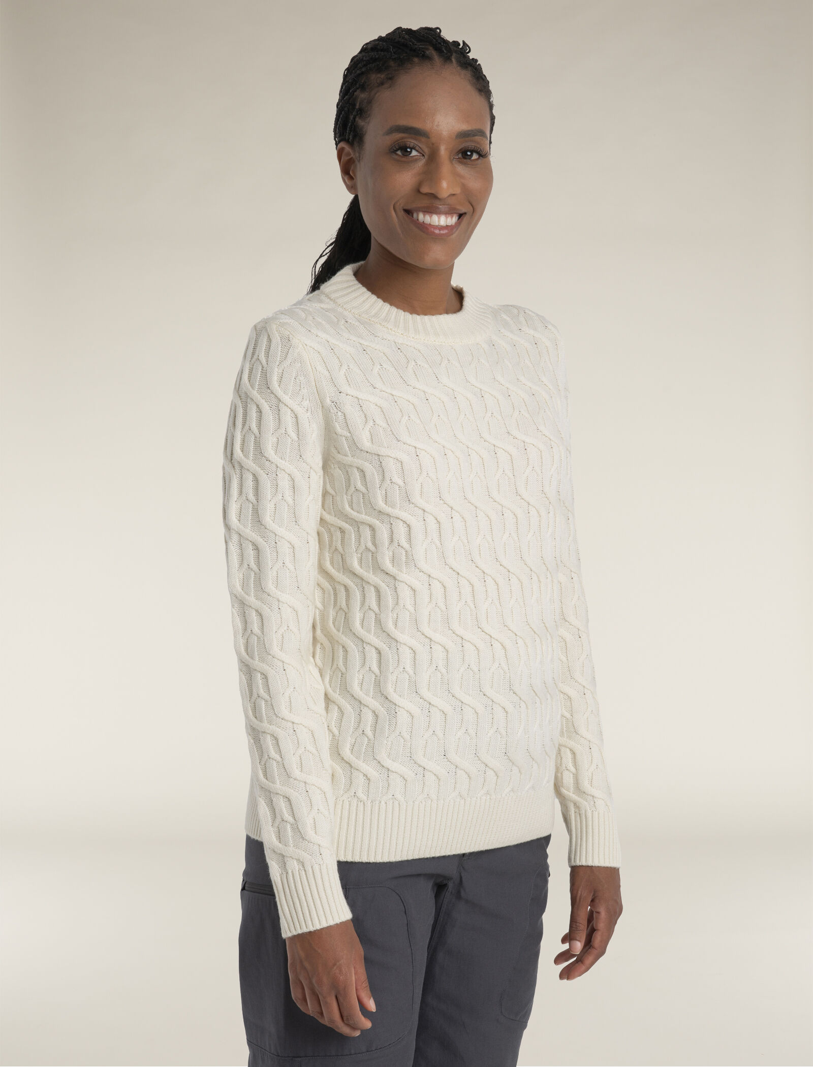 Merino Cable Knit Crewe Sweater Icebreaker US