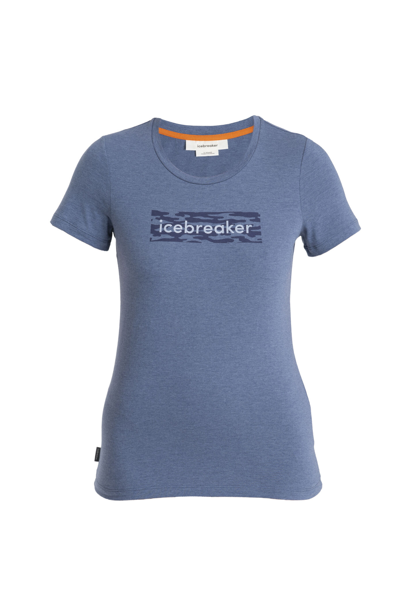 Women s Merino Blend Central Classic T Shirt Glacial Flow Logo icebreaker