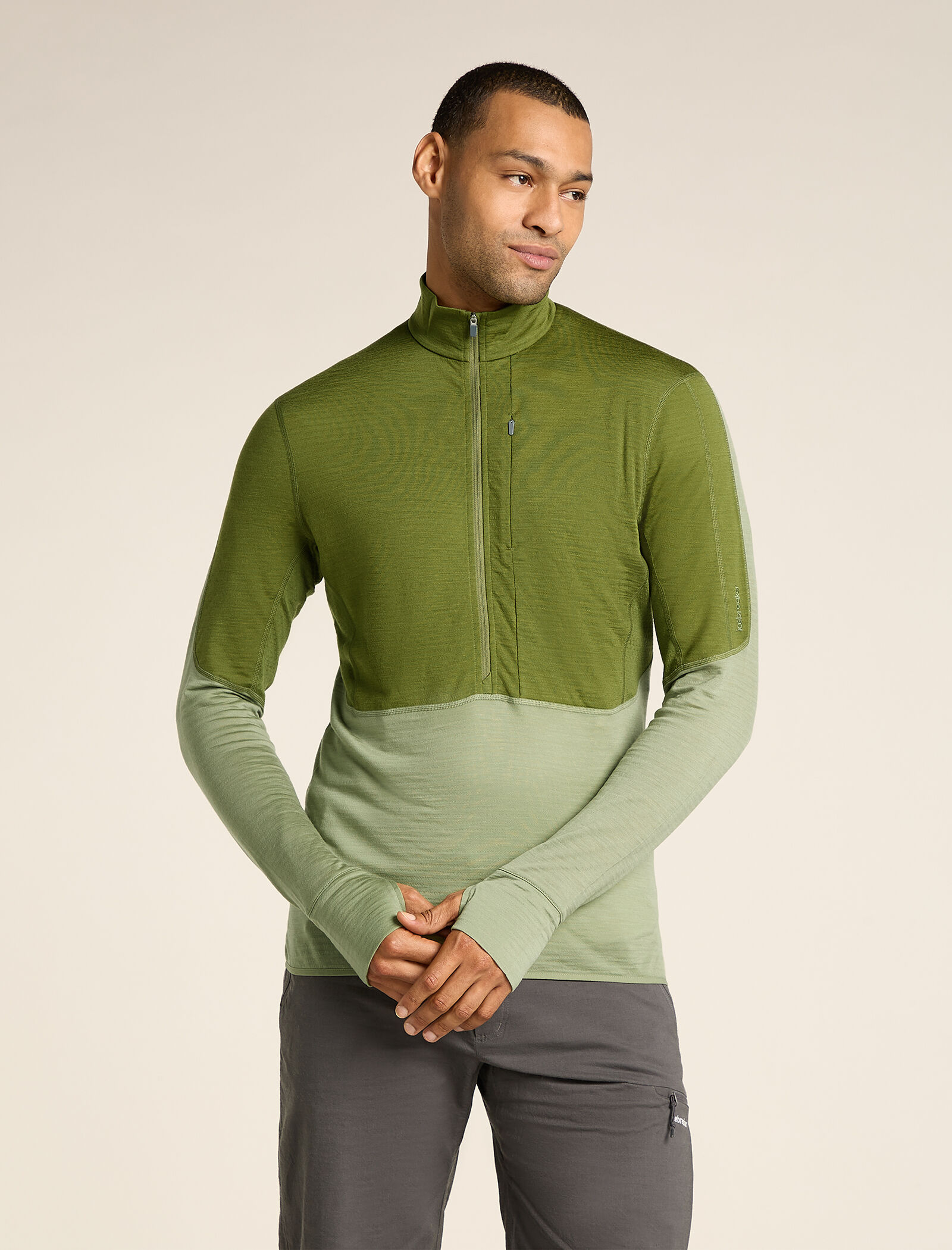 Men's Merino Blend 200 Realfleece™ Descender Long Sleeve Half Zip Jacket