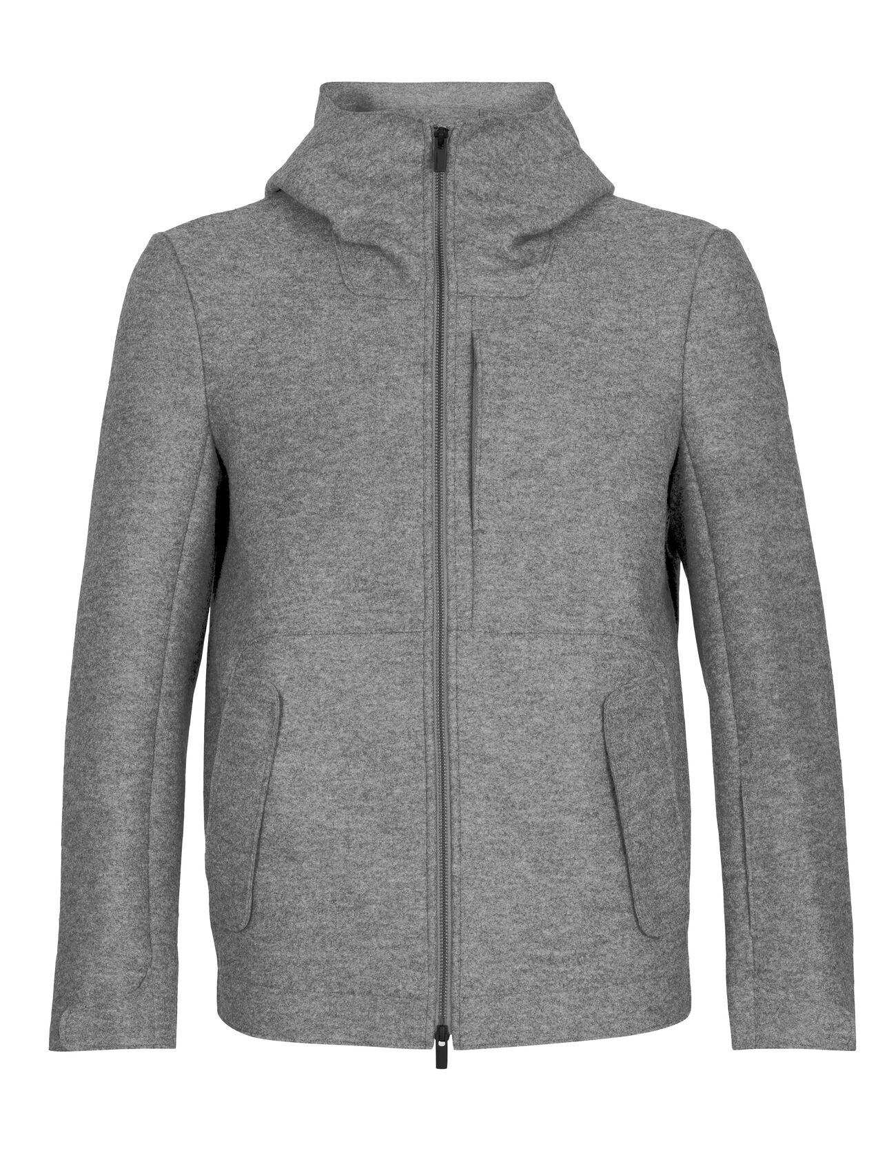 Gefilzte Merino Kapuzenjacke Herren Eine klassische Jacke aus gefilzter Merinowolle für Wärme im Alltag, die zum Pendeln im Winter ideal ist, die Gefilzte Merino Kapuzenjacke besteht aus 100% Merinowolle, die bei jedem Wetter die Regulierung des Körperklimas unterstützt und der Geruchsbildung widersteht. 