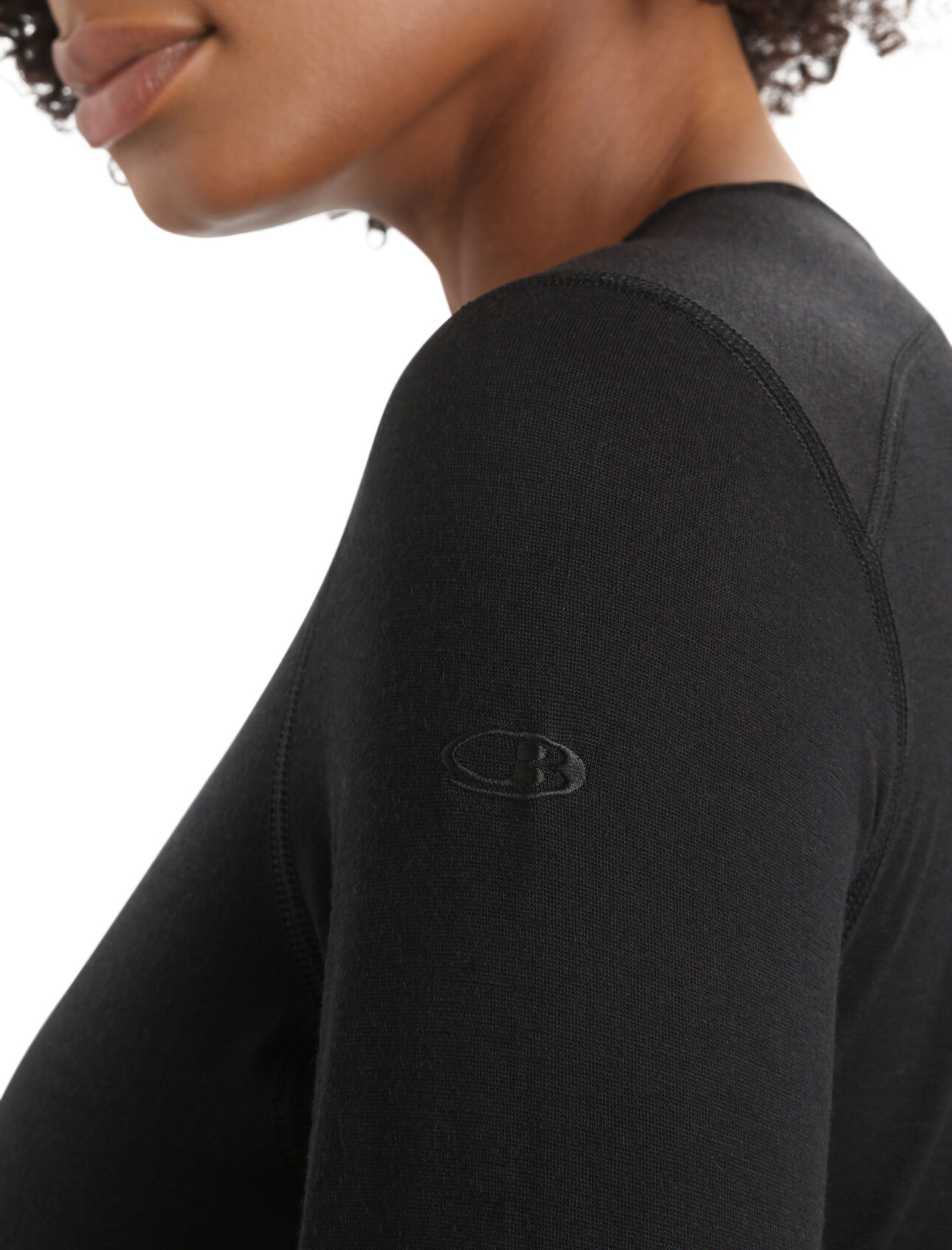 (XL, Black) Icebreaker Women s 200 Oasis Ls Crewe Base Layers