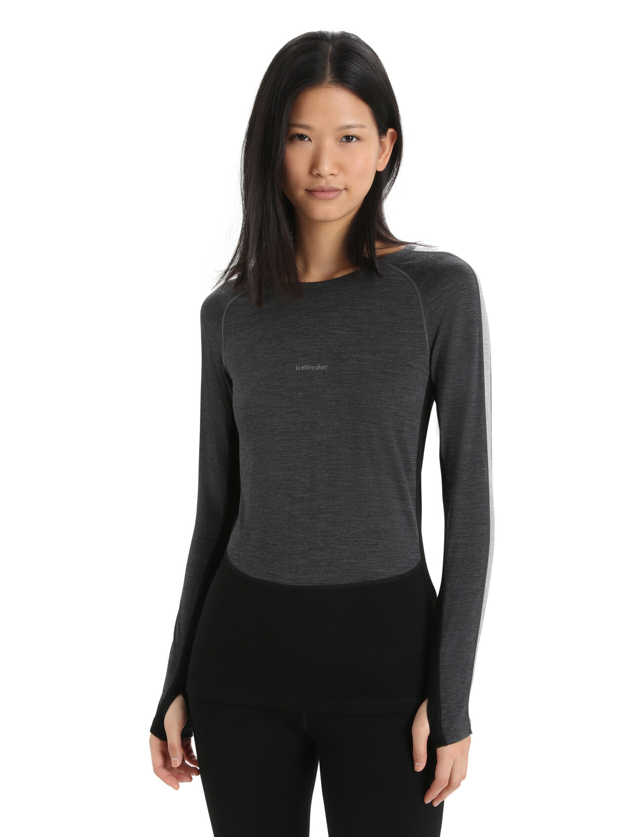 Womens 200 ZoneKnit™ Merino Long Sleeve Crewe Thermal Top A midweight merino base layer top designed to help regulate temperature during high-intensity activity, the 200 ZoneKnit™ Long Sleeve Crewe features 100% pure and natural merino wool.