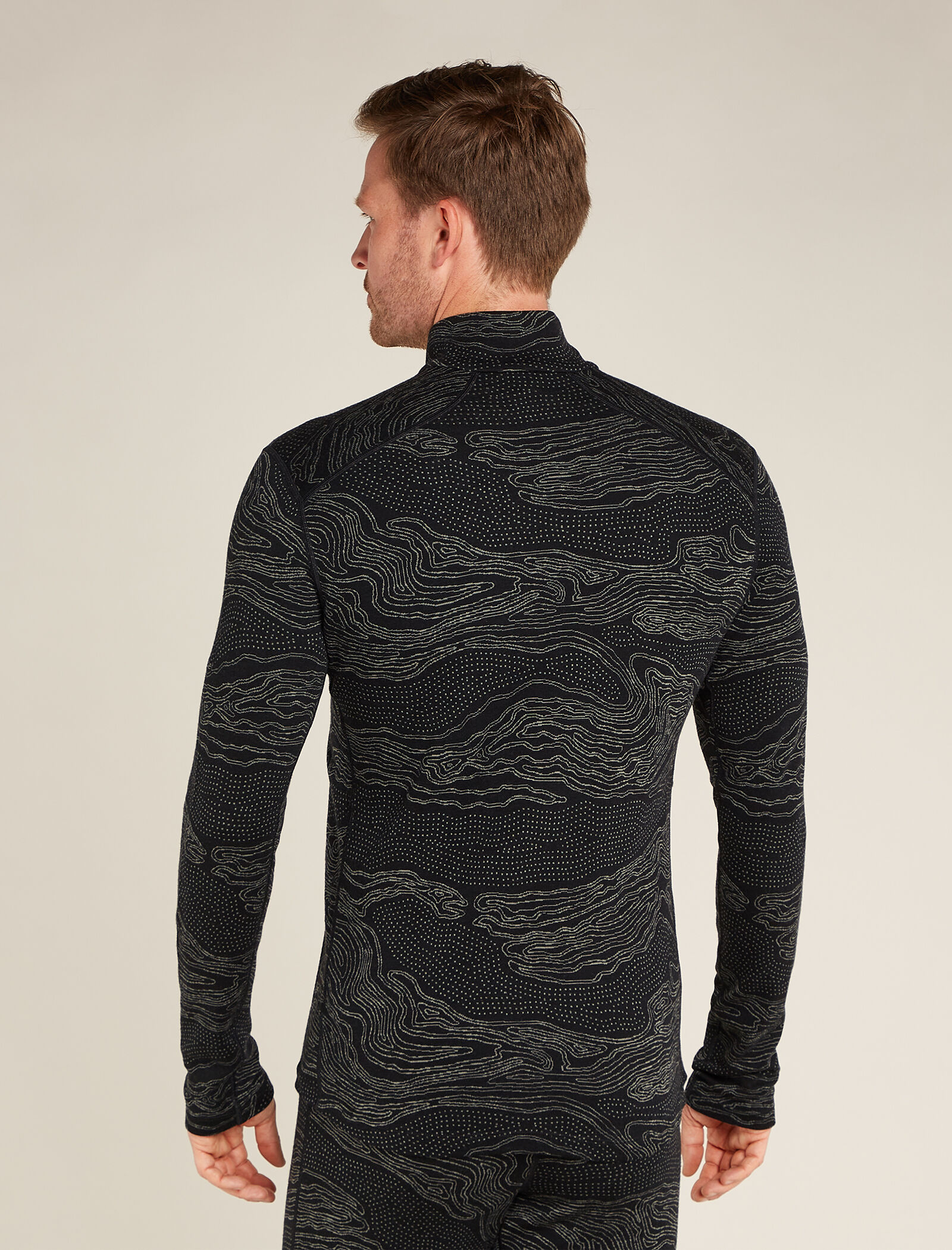 Men s Merino 260 Vertex Long Sleeve Half Zip Thermal Top Snow Guide icebreaker