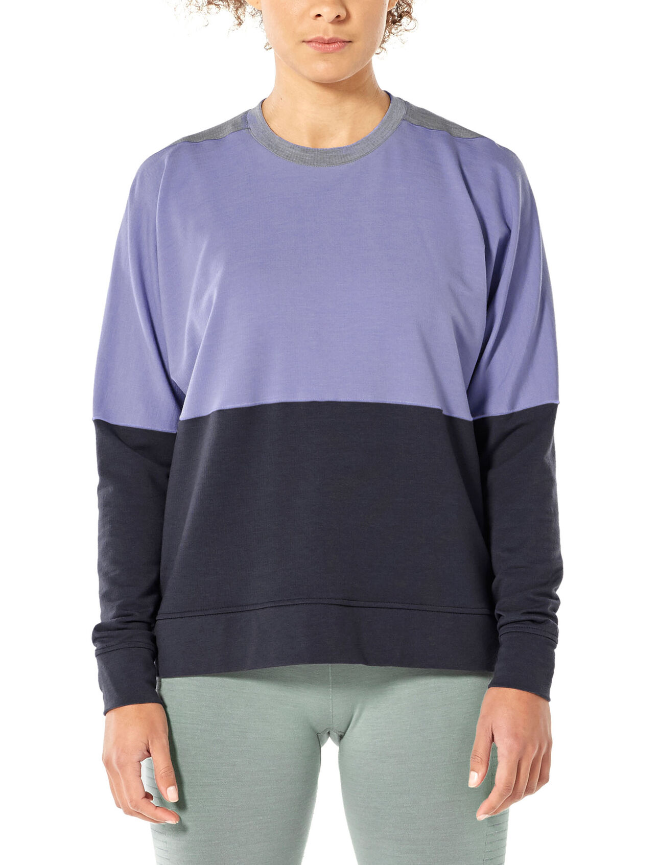 Womens Merino Cool Lite Momentum Long Sleeve Crewe Top Icebreaker