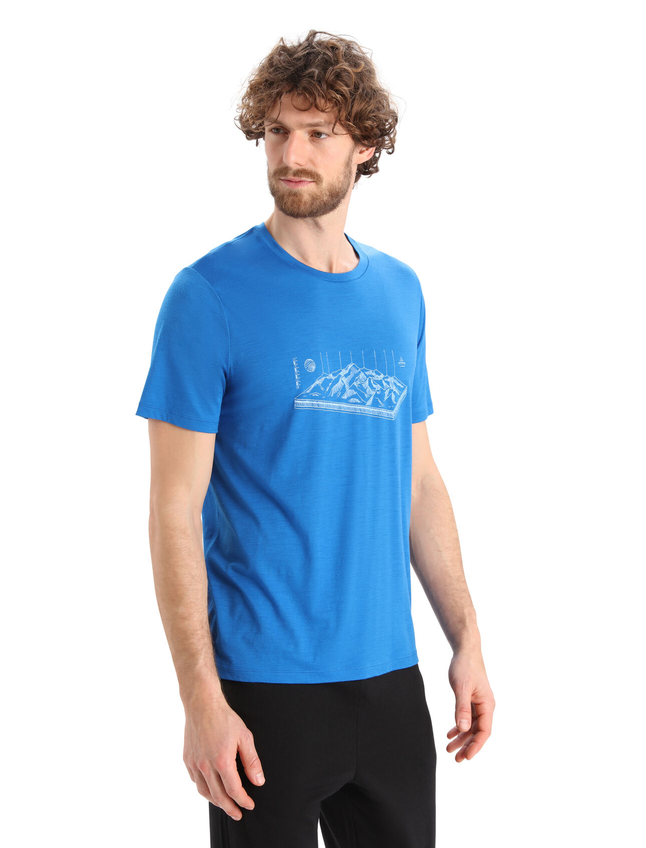 Mens Merino Tech Lite II Short Sleeve T-Shirt Alps 3D Our versatile tech tee that provides comfort, breathability and natural odor-resistance for any adventure you can think of, the Tech Lite II Short Sleeve Tee Alps 3D features 100% merino for all-natural performance. The tee’s original artwork features a hand-drawn sketch inspired by the Mont Blanc region of the Alps.