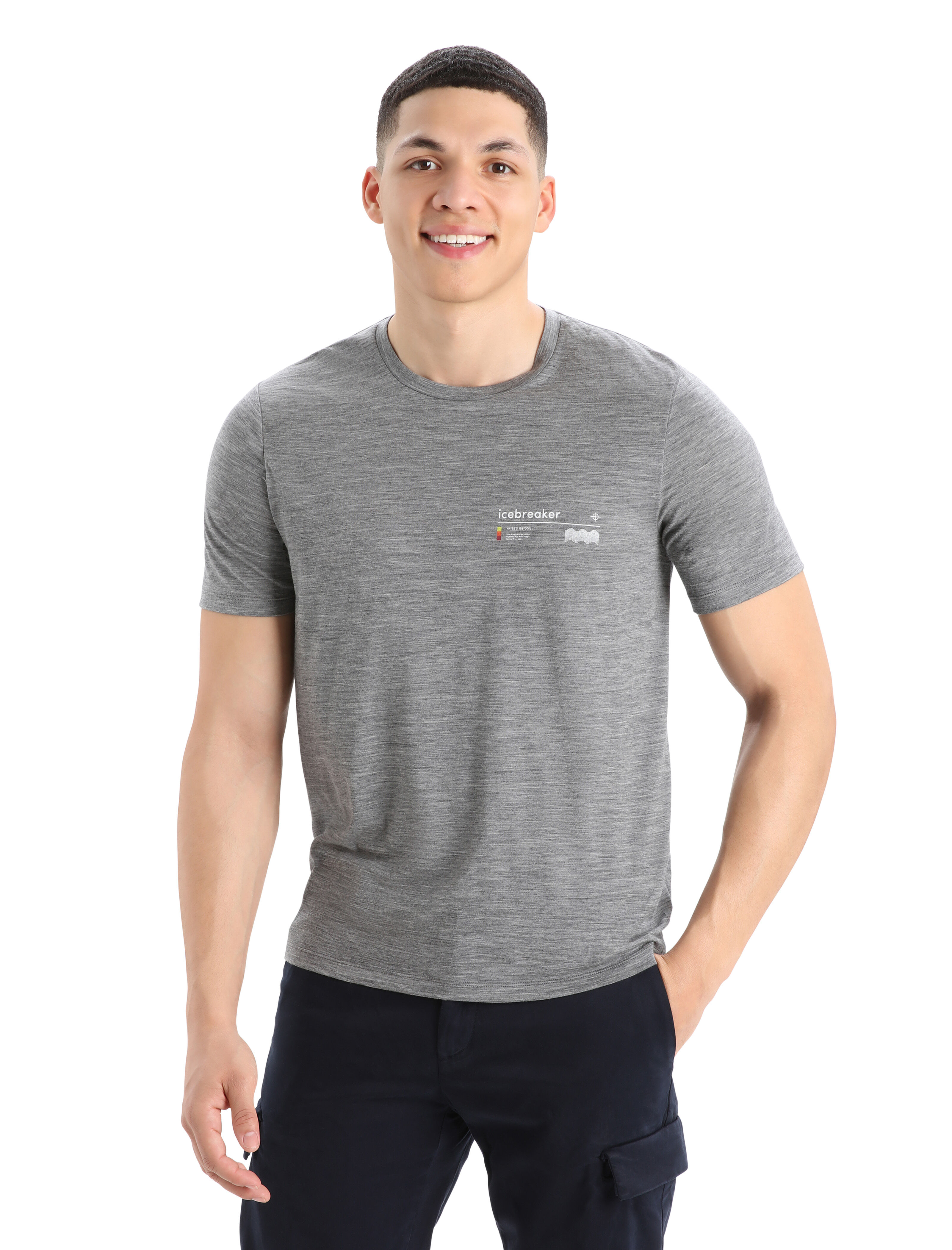 Merino Tech Lite II Short Sleeve T Shirt Alpine Zone Icebreaker US