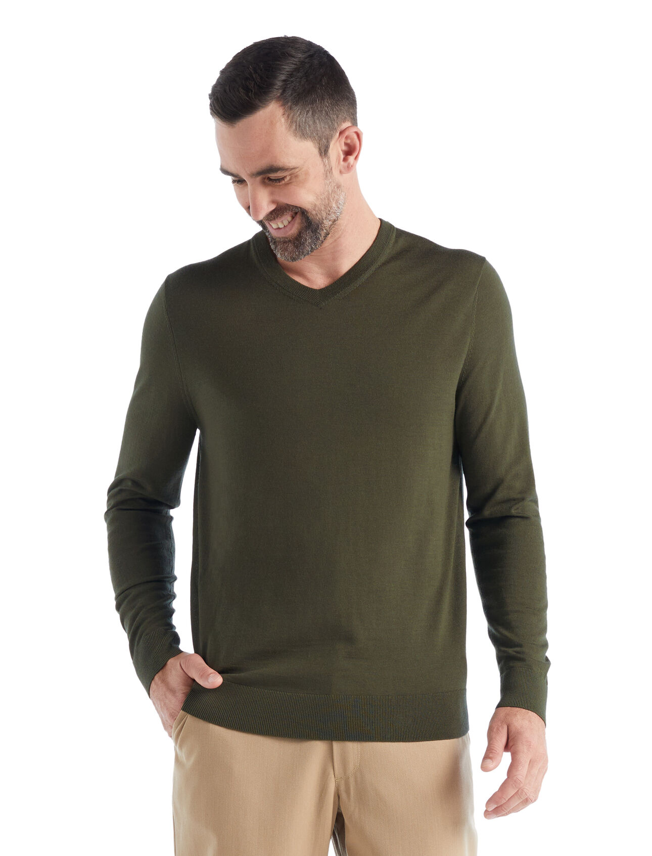 Mens Merino Wilcox Long Sleeve V Neck Sweater A classic everyday sweater made with ultra-fine gauge merino wool for unparalleled softness, the Wilcox Long Sleeve V Neck Sweater is perfect for days when you need a light extra layer.