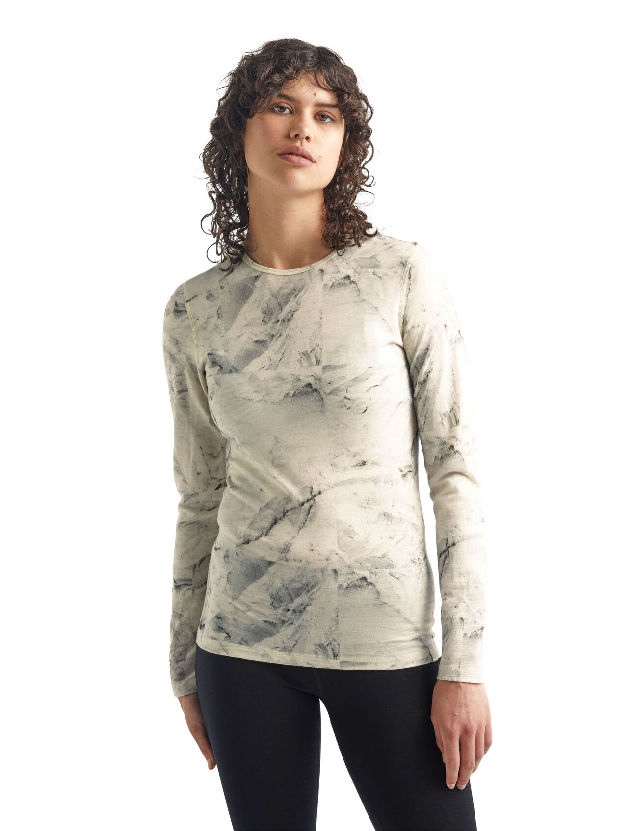 Nature Dye Merino 200 Oasis Long Sleeve Crewe Thermal Top IB Glacier