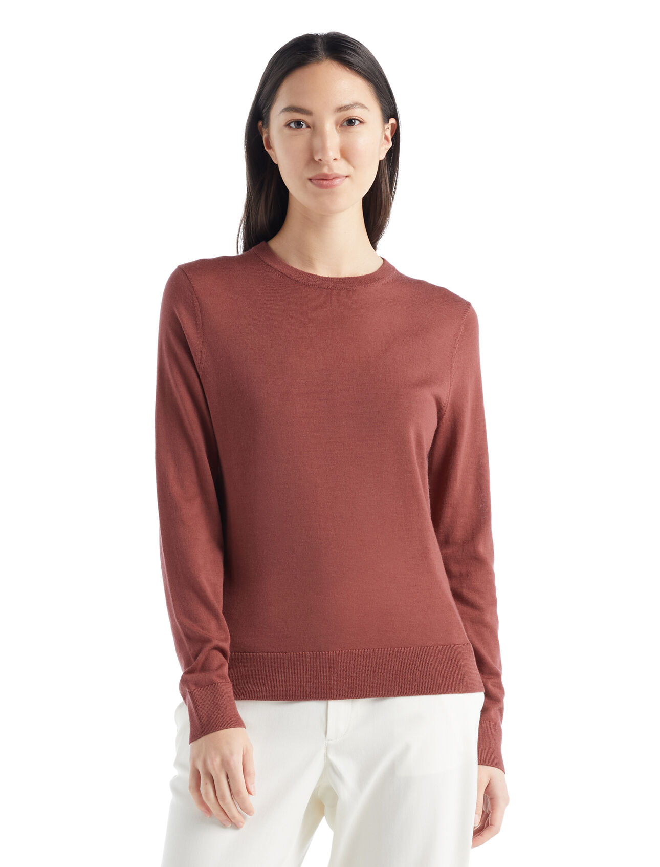 Maglione in Lana merino Wilcox Donna Maglione classico realizzato in lana merino a maglia ultra-sottile per una morbidezza insuperabile, il maglione a manica lunga Wilcox è perfetto per quei giorni in cui vuoi uno strato extra ma leggero.