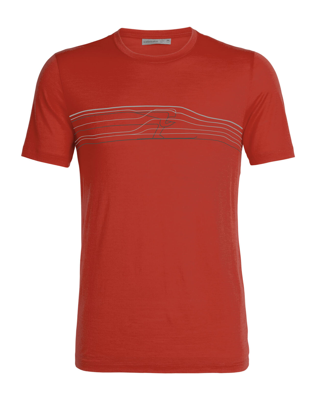 Mens Merino Tech Lite Short Sleeve Crewe Ski Racer Top Icebreaker