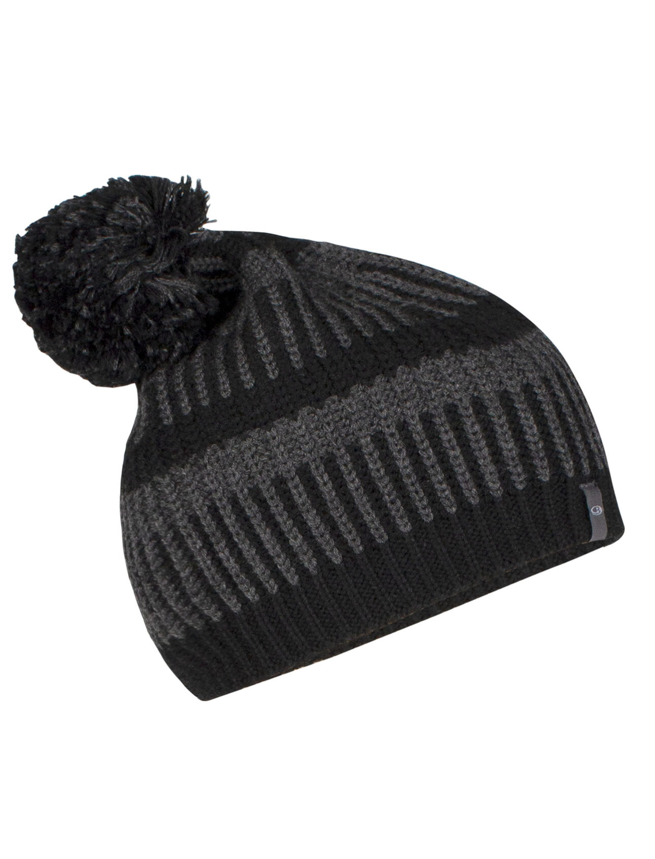 Zigfinity beanie met pompom van merinowol