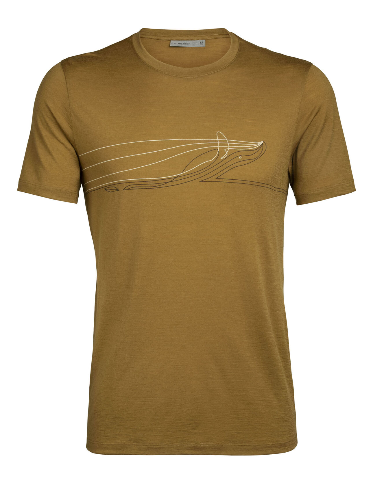 dla mężczyzn Merino Tech Lite Short Sleeve Crewe T-Shirt Single Line Whale Our most versatile tech tee, in breathable, odor-resistant merino wool with a slight stretch. Artist Zach Snyder captures the playful character of the humpback whale, whose numbers have been steadily increasing in Greenland since the country officially protected the species.  
