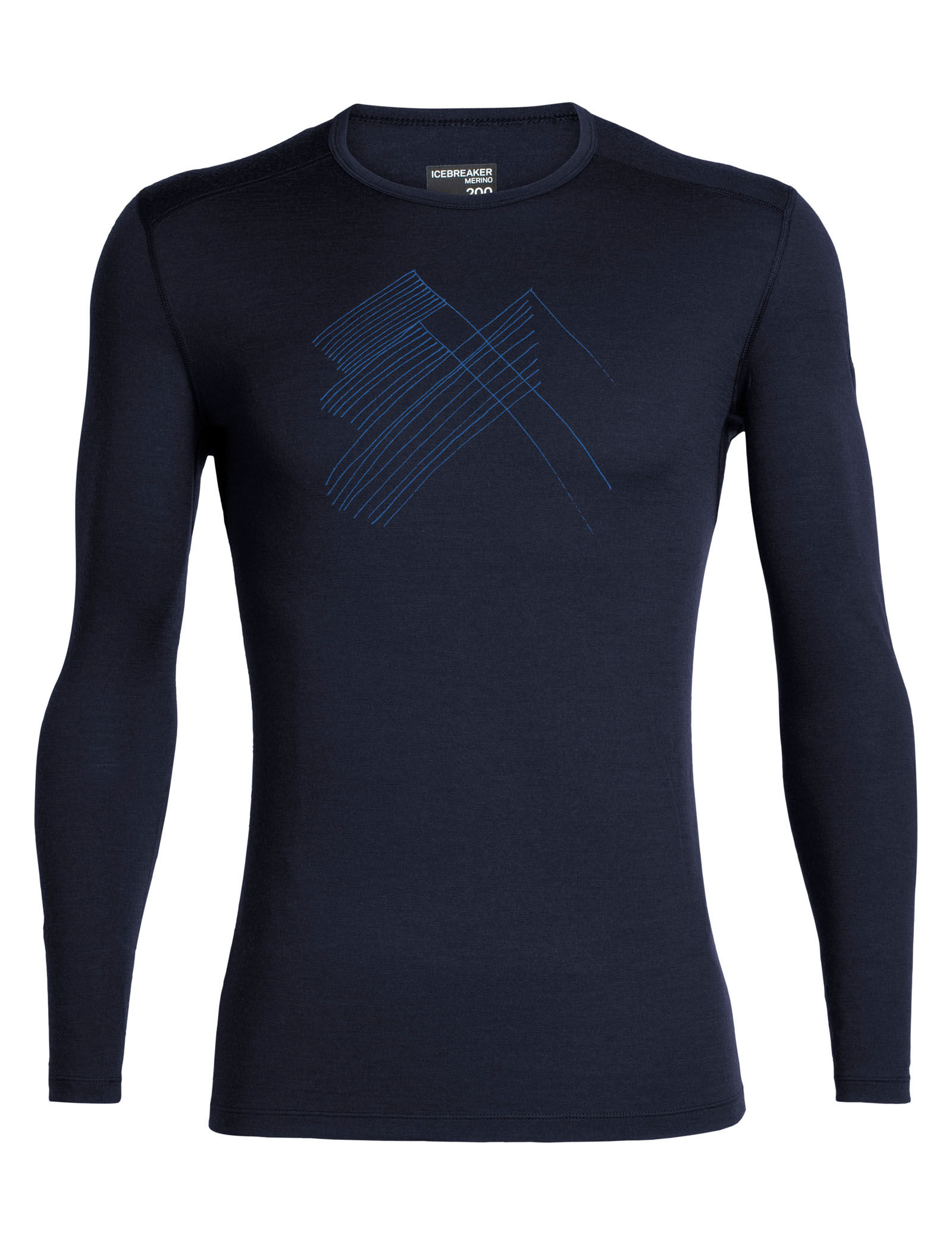 Merino 200 Oasis Long Sleeve Thermal Crewe Top Snap Head Icebreaker US